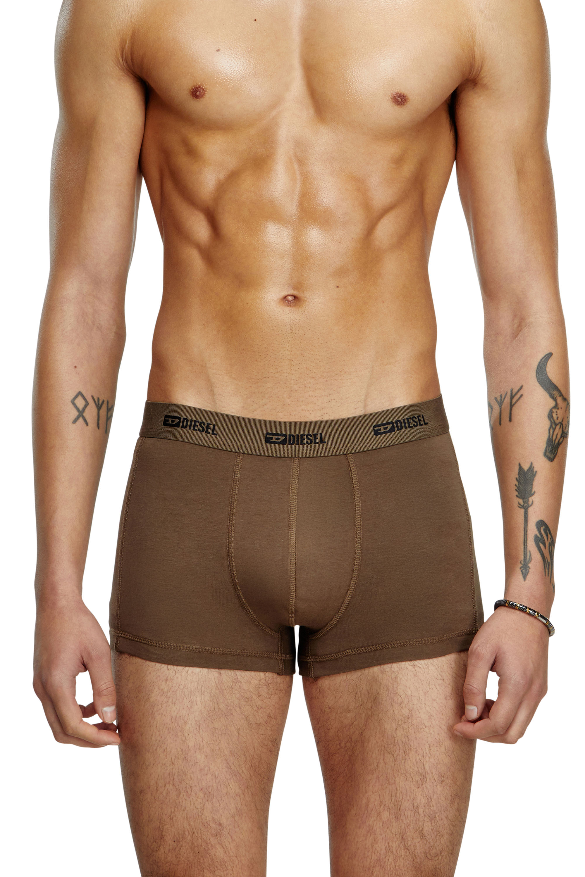 Diesel - DAMIEN-UTLT-3PACK, Male's ボクサーパンツ3枚パック in ブラウン/ブラック - 3