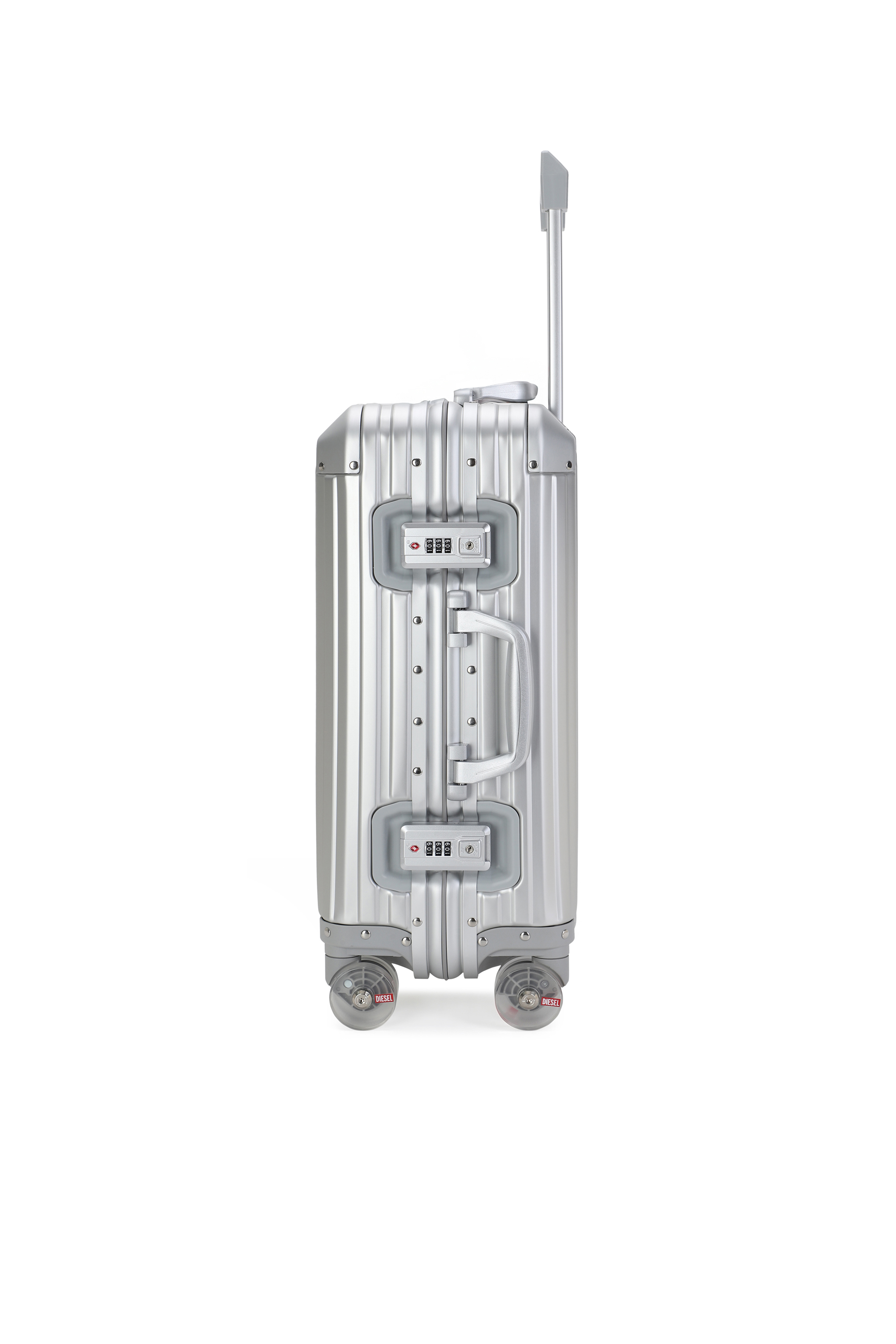 Diesel - DIESEL ALUMINUM TROLLEY- DSL002, Unisex's Aluminum suitcase size S in シルバー - 3