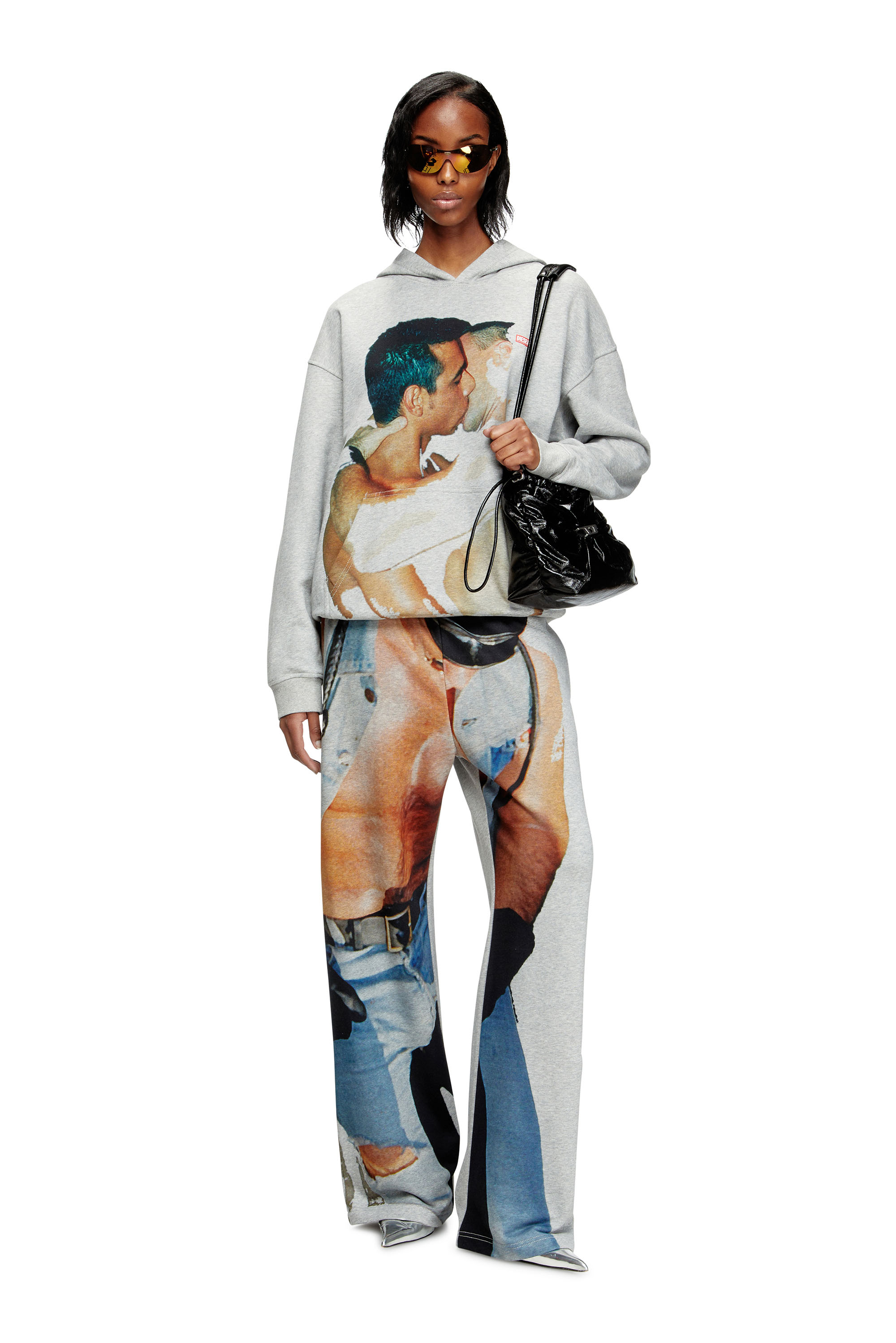 Diesel - PR-S-BOXT-HOOD-TOM25, Unisex's Hoodie with graphic print in グレー - 6