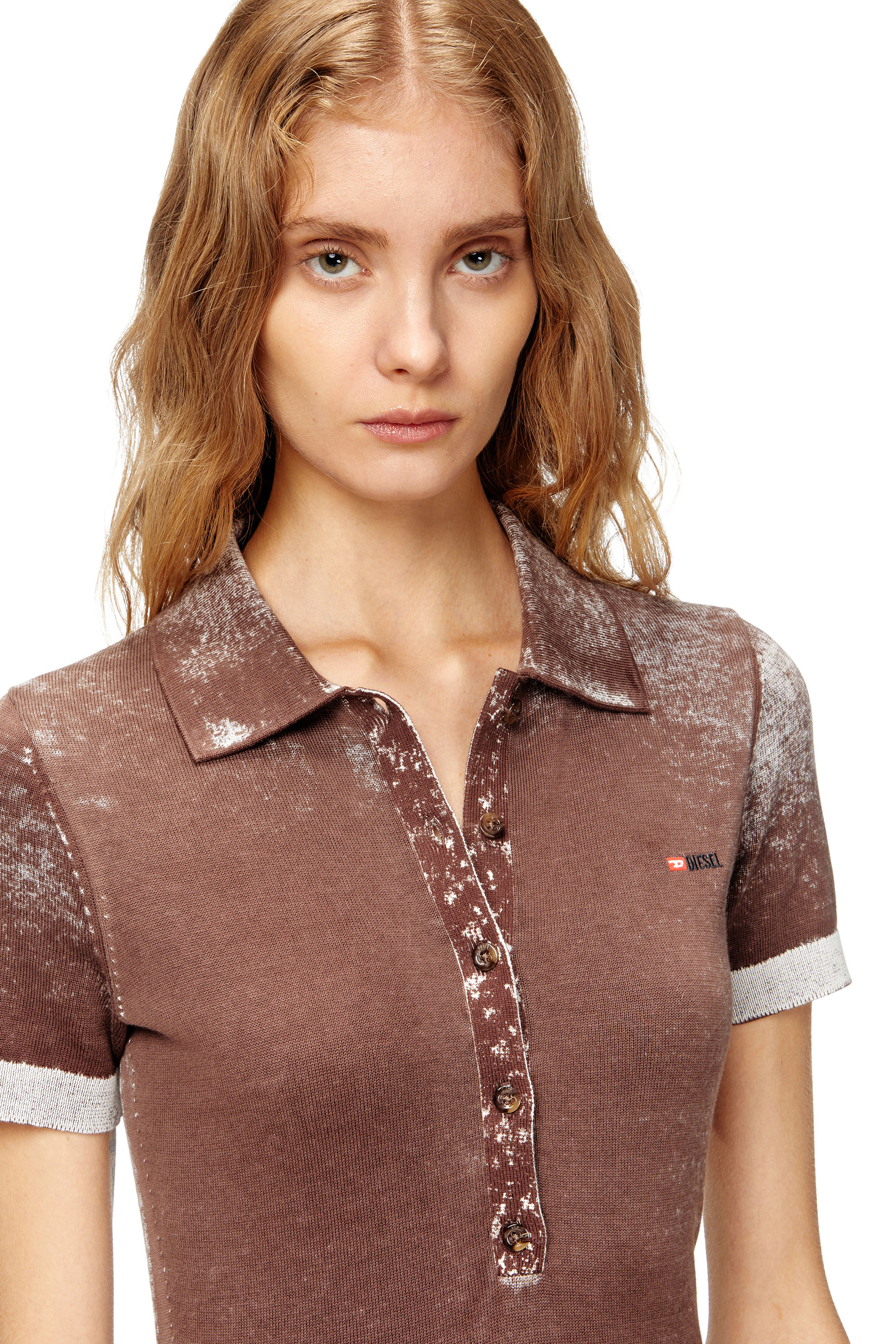 Diesel - M-LOURENS, Female's ニットポロドレス in null - 5