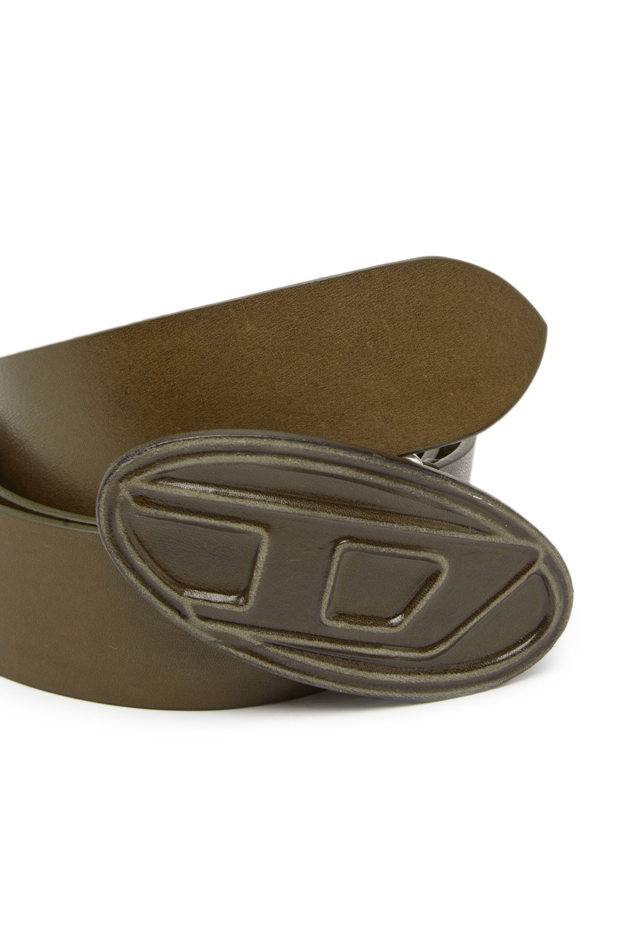Diesel - B-1DR SCRATCH, Male's カウレザー ベルト in オリーブグリーン - 3