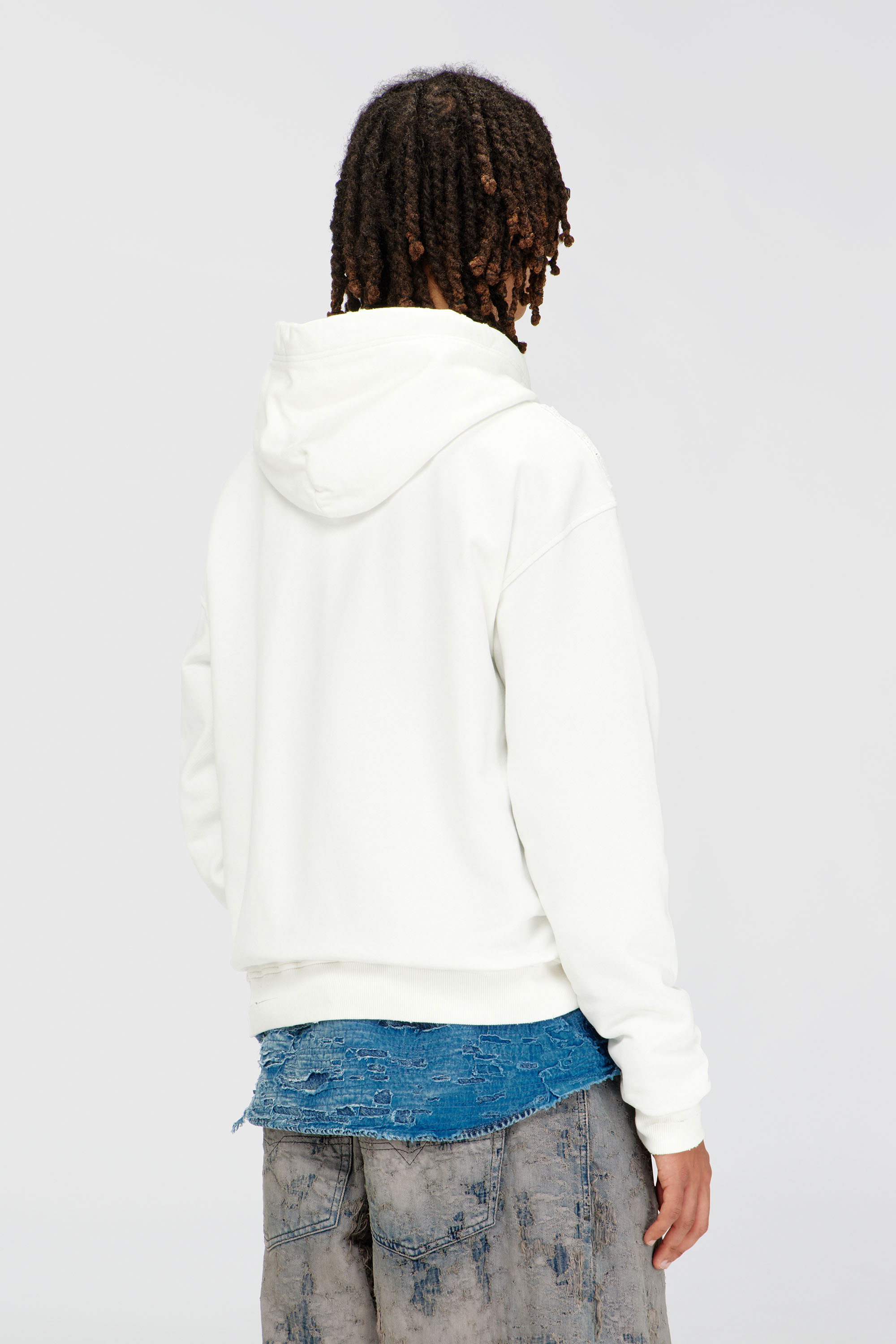 Diesel - S-NORM-HOOD-CRYSTALS, Male's プルオーバーパーカー in ホワイト - 4