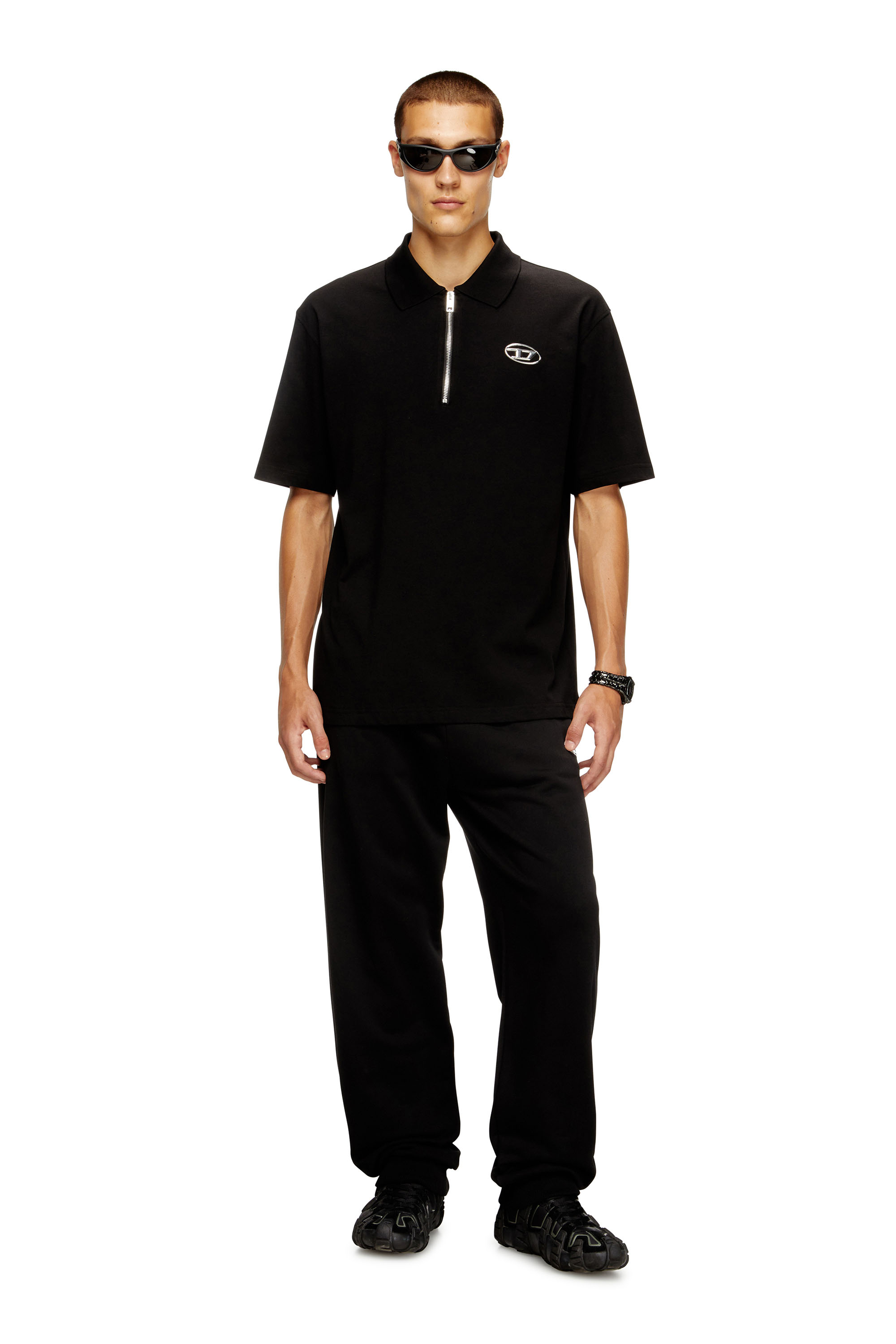 Diesel - T-VOR-OD, Male's ポロシャツ in ブラック - 1
