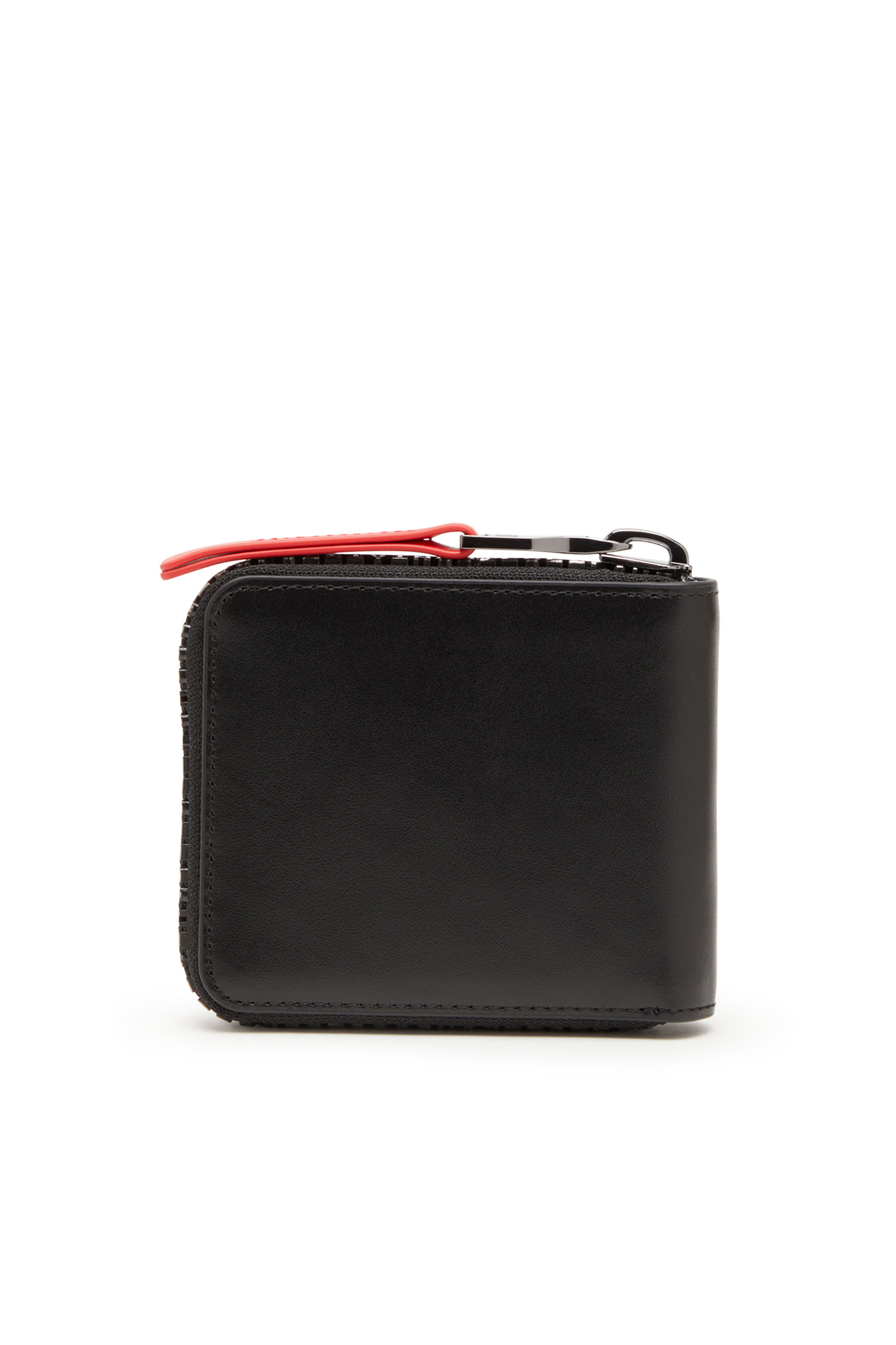 Diesel - ZIP-D BI-FOLD COIN ZIP XS, Male's Leather zip wallet with logo zip in ブラック - 2