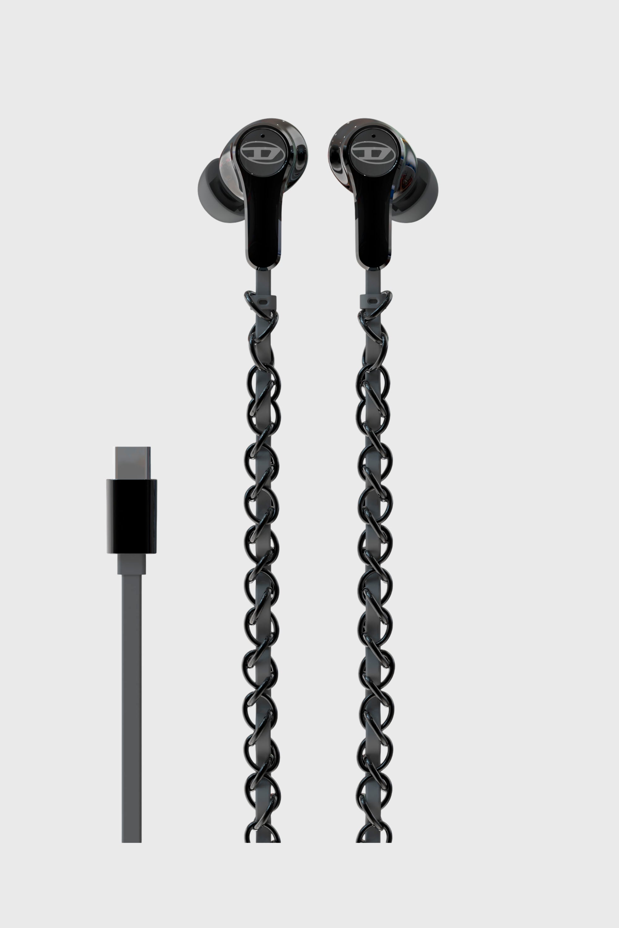 Diesel - 60686 WIRED EARBUDS WIRED EARBUDS, Unisex's Wired Earbuds and charms black in ブラック - 2