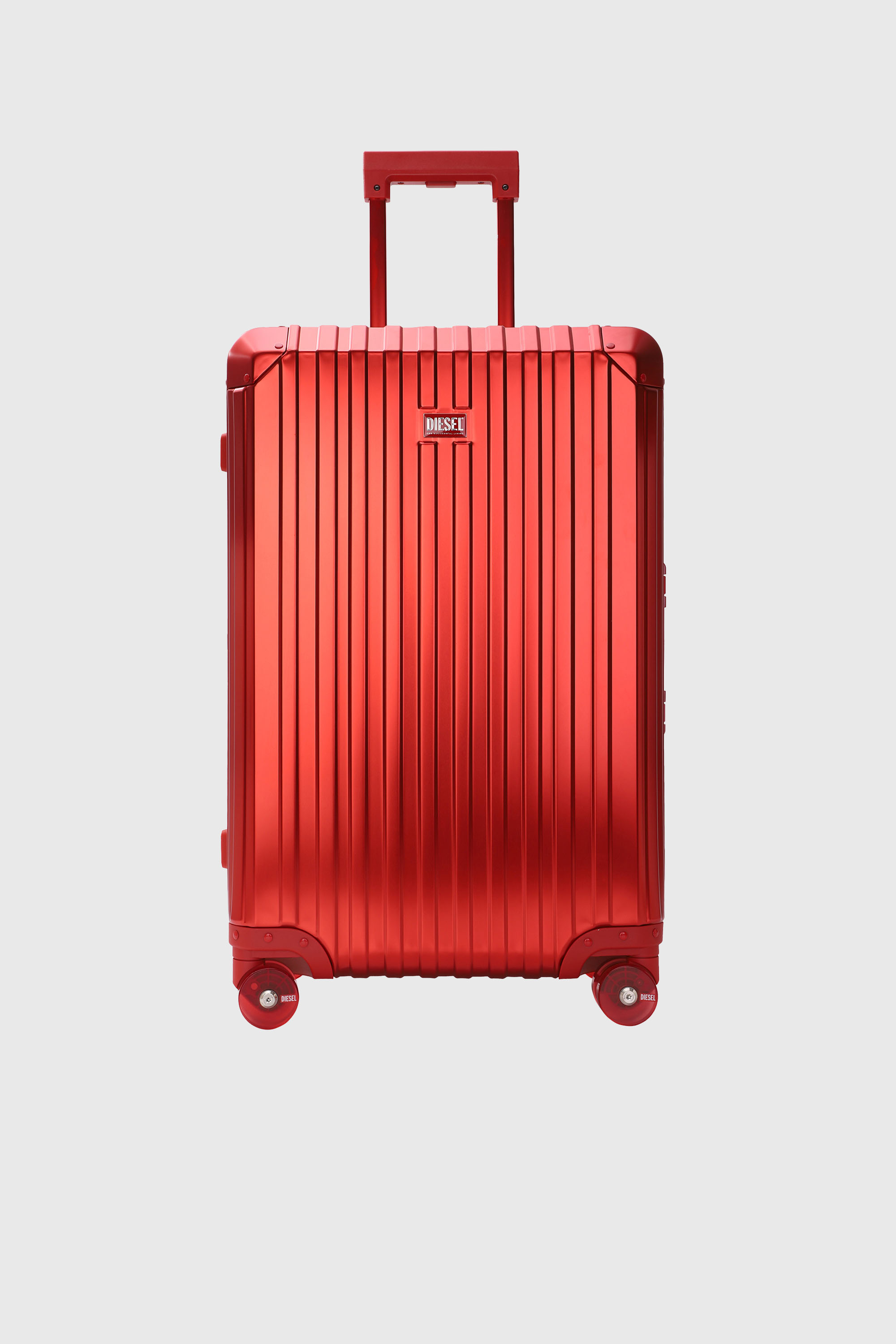 Diesel - DIESEL ALUMINUM TROLLEY- DSL002, Unisex's Aluminum suitcase size M in レッド - 1