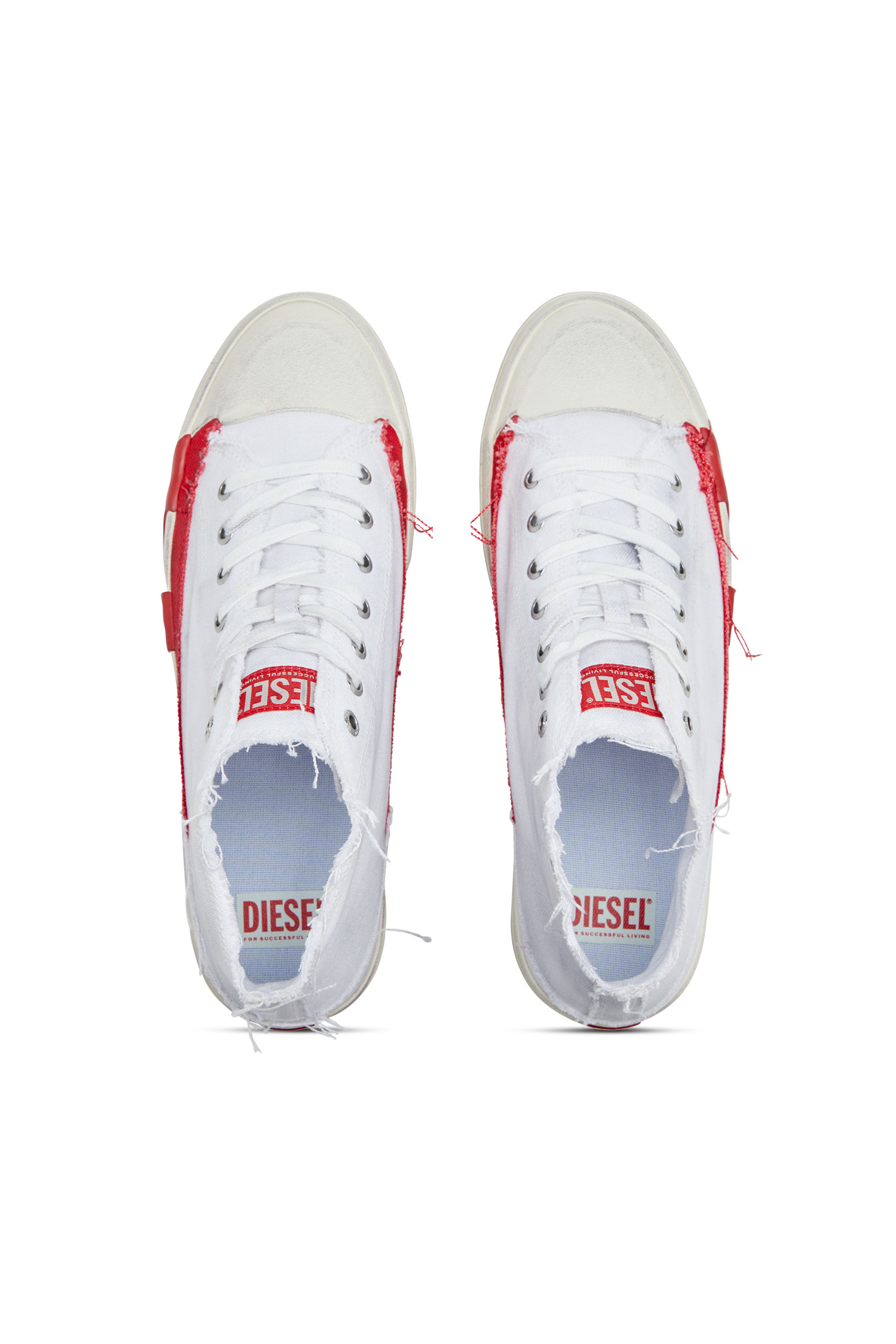 S-D-VERSE MID, ホワイト/レッド/ブルー Diesel - S-D-VERSE MID, Male's ミッドカットスニーカー in ホワイト/レッド/ブルー - 5