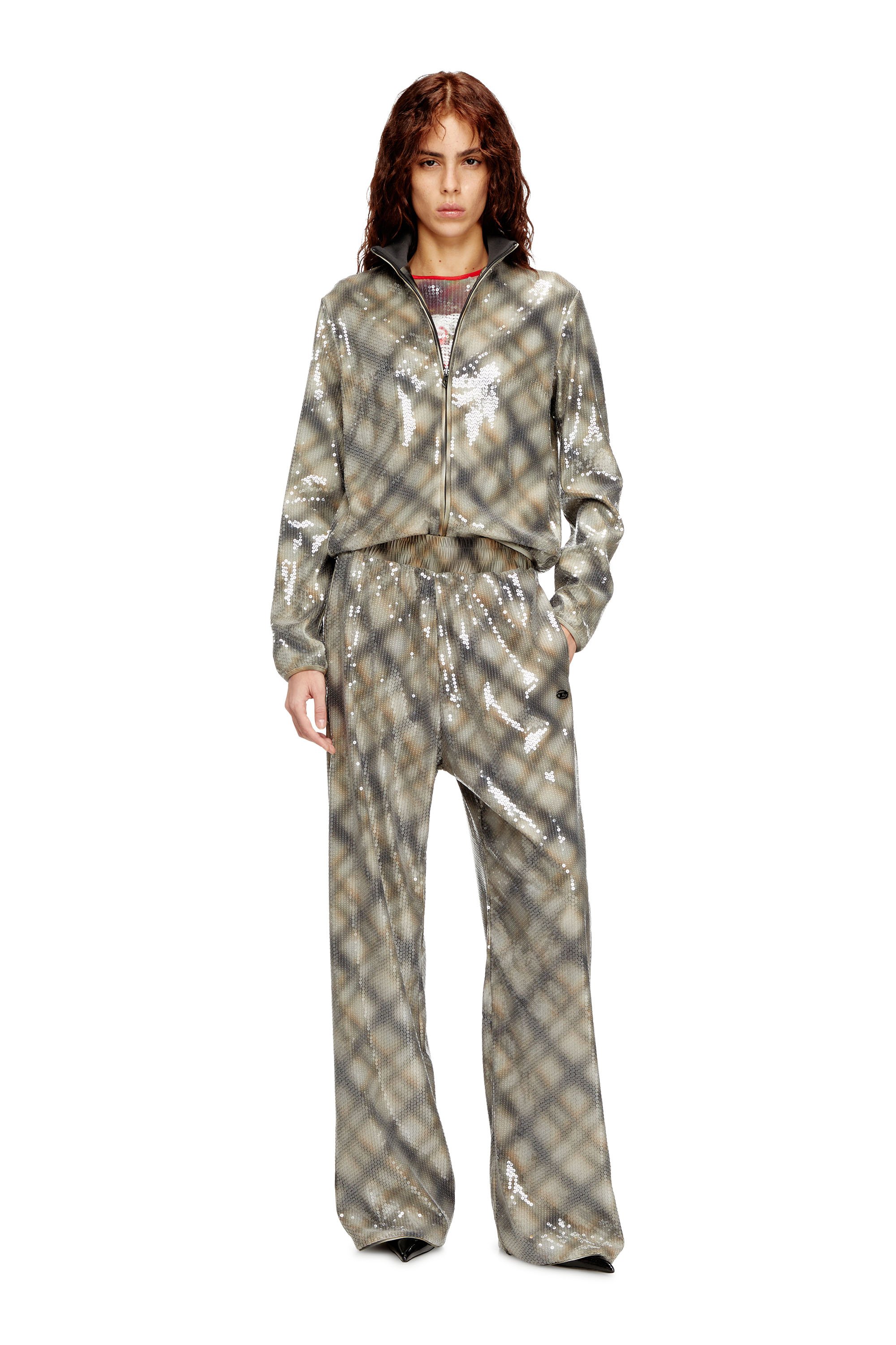 Diesel - P-ERQUEEN, Female's パンツ in ベージュ/グレー - 2