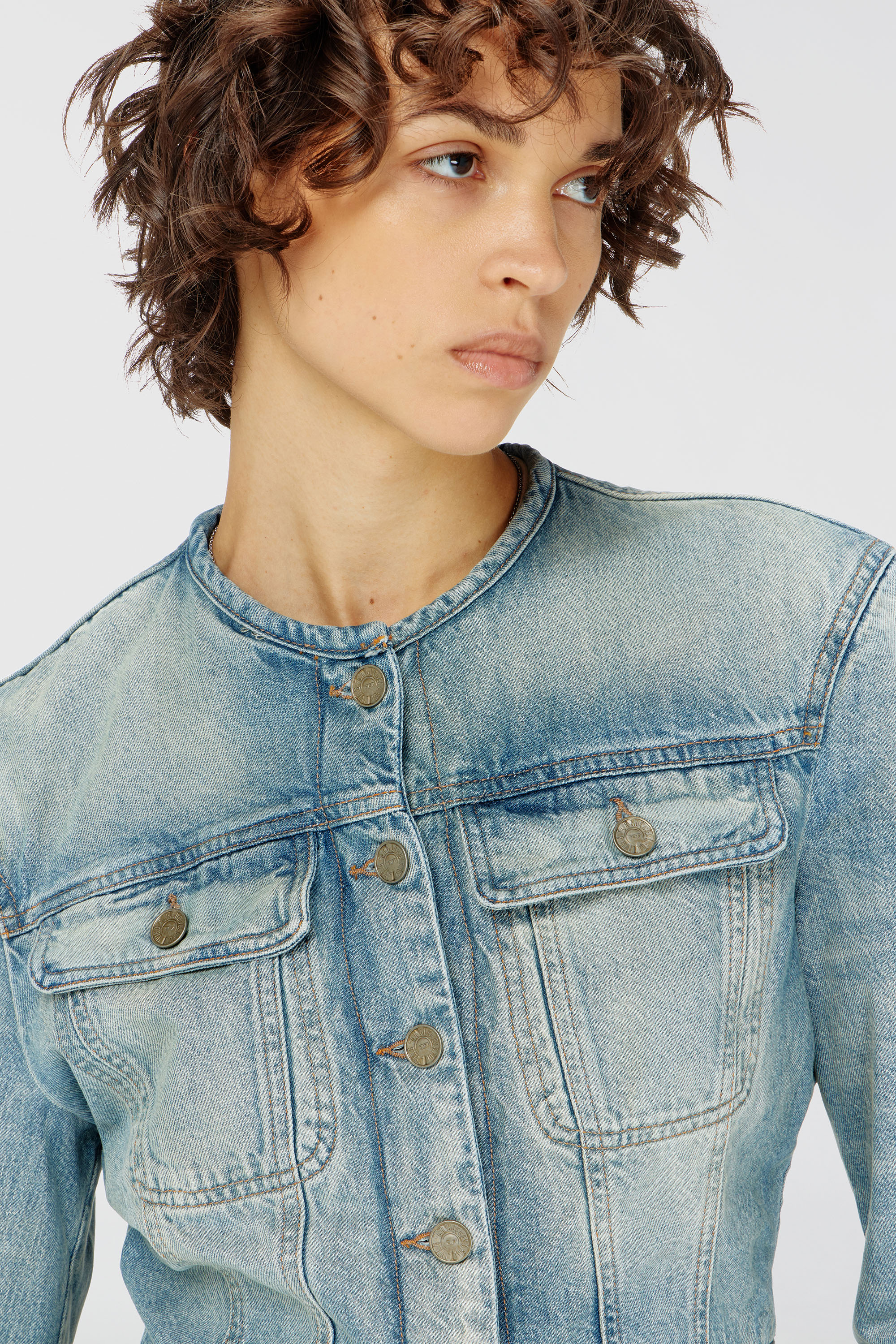 Diesel - DE-CALION-S1, Female's デニムジャケット in ライトブルー - 4