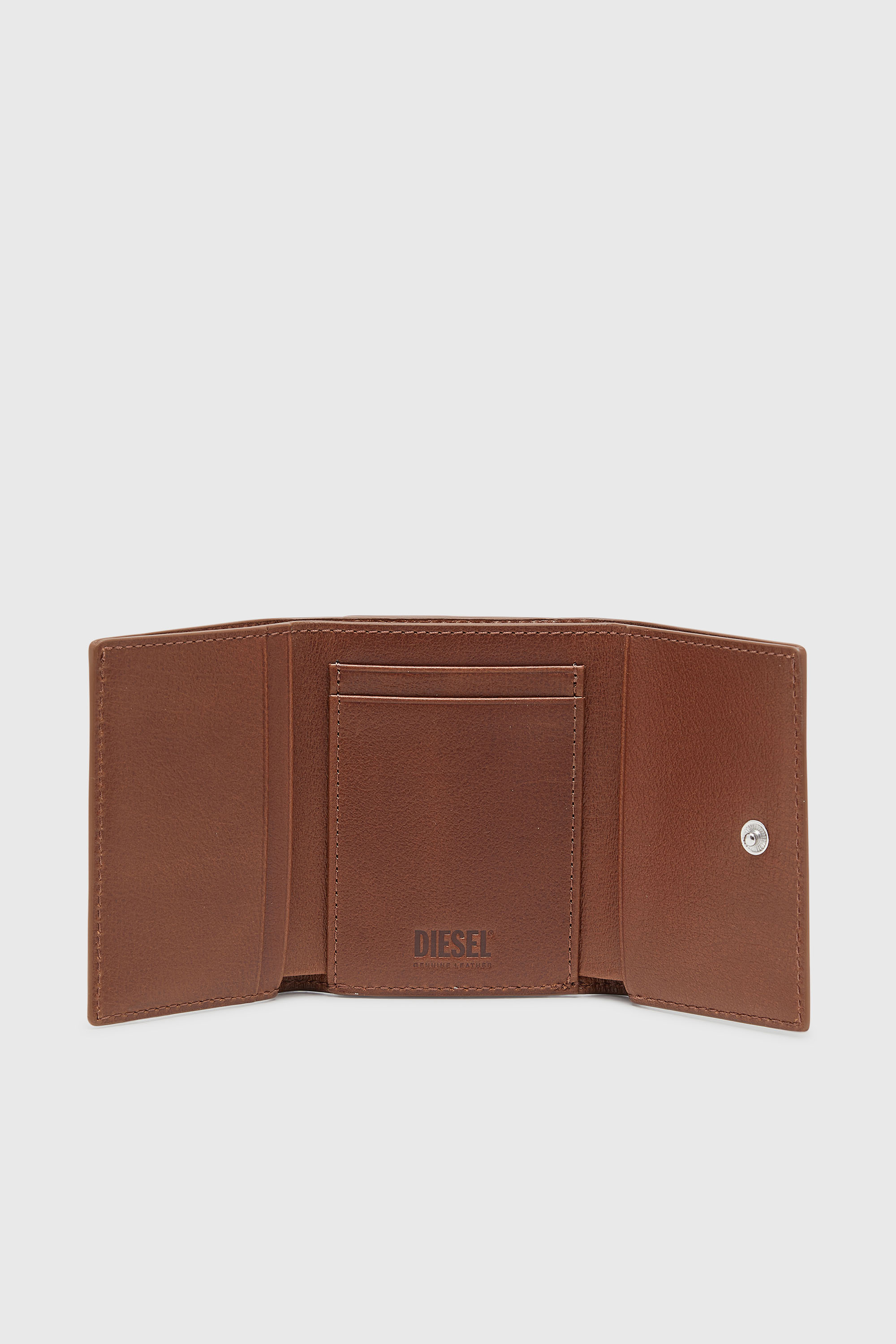 Diesel - MONOGRAM TRI-FOLD COIN S 3D, Male's 三つ折りウォレット in ブラウン - 3