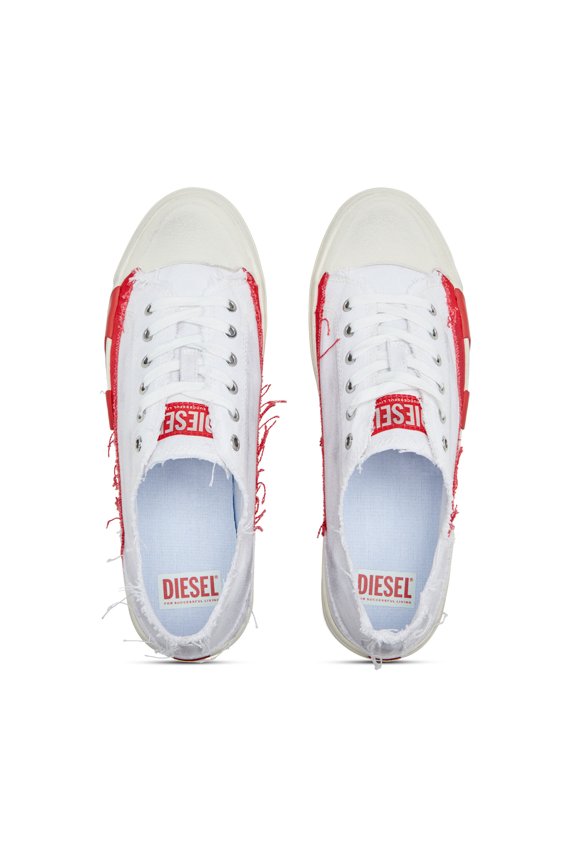 Diesel - S-D-VERSE LOW, Male's ローカットスニーカー in ホワイト/レッド/ブルー - 6