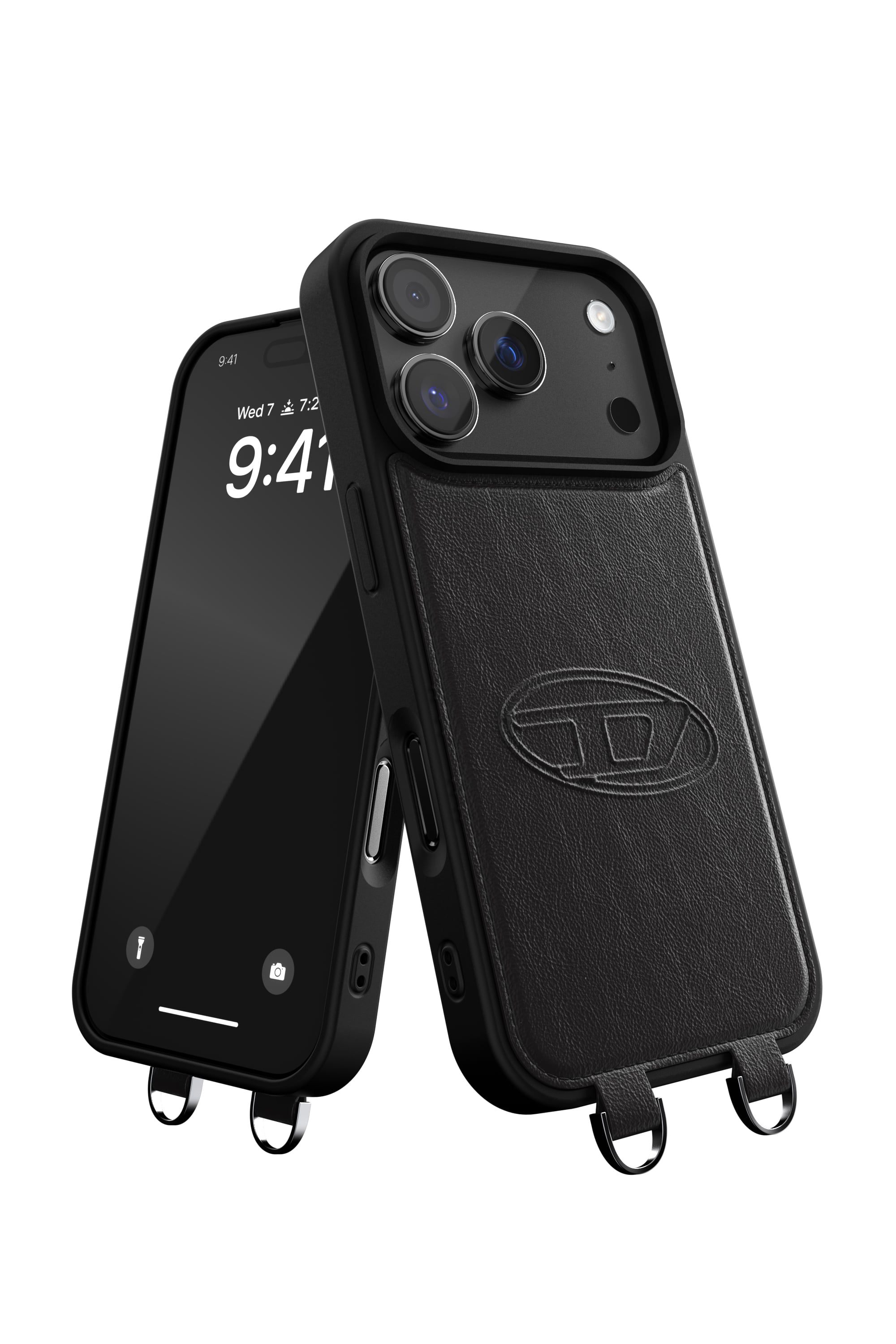 Diesel - 60662 MOULDED CASE, Unisex's Oval D case with wrist strap and MagSafe for iPhone 17 Pro in ブラック - 4