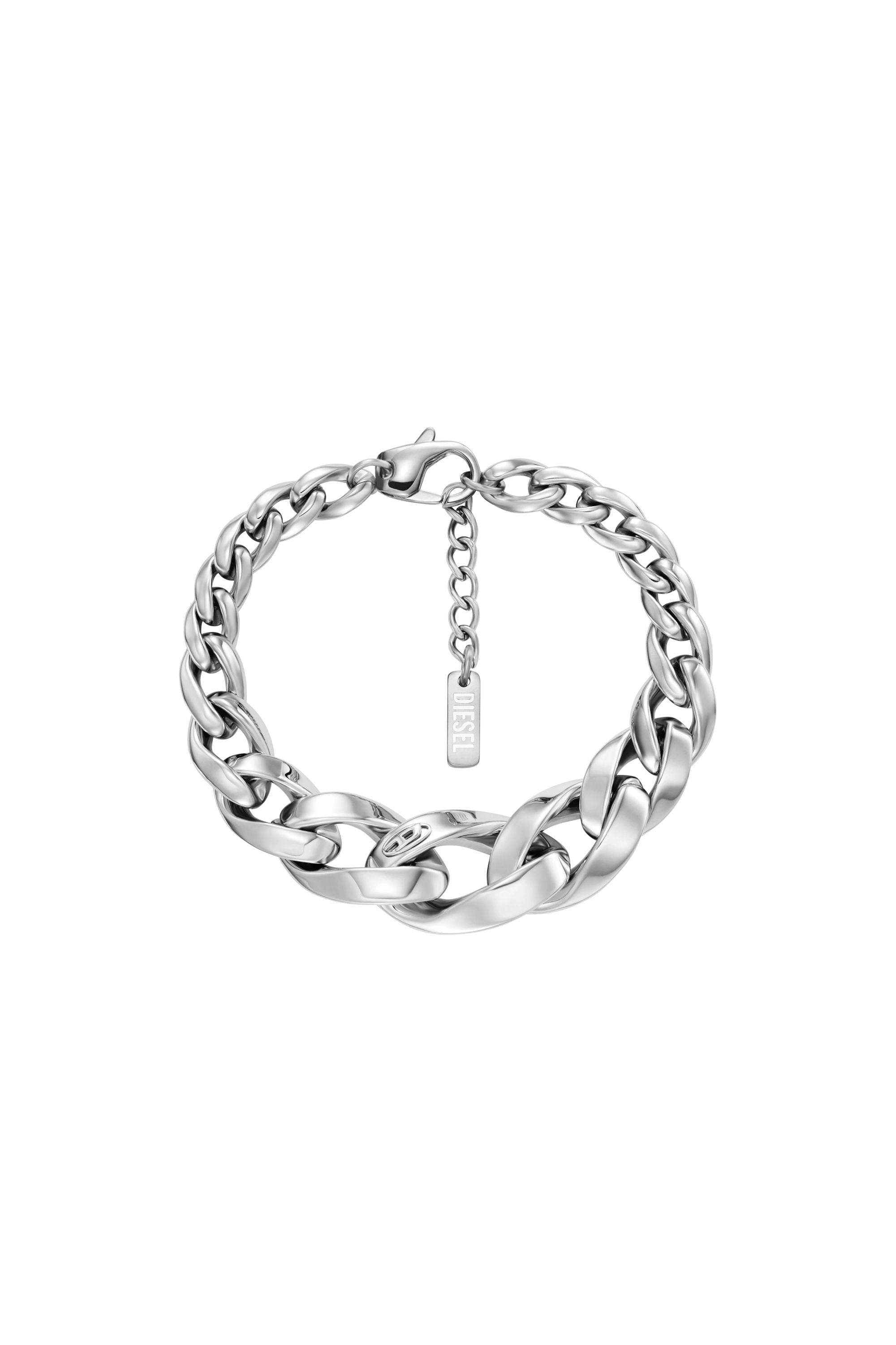 Diesel - DX1721040, Unisex's Stainless Steel Chain Bracelet in シルバー - 1