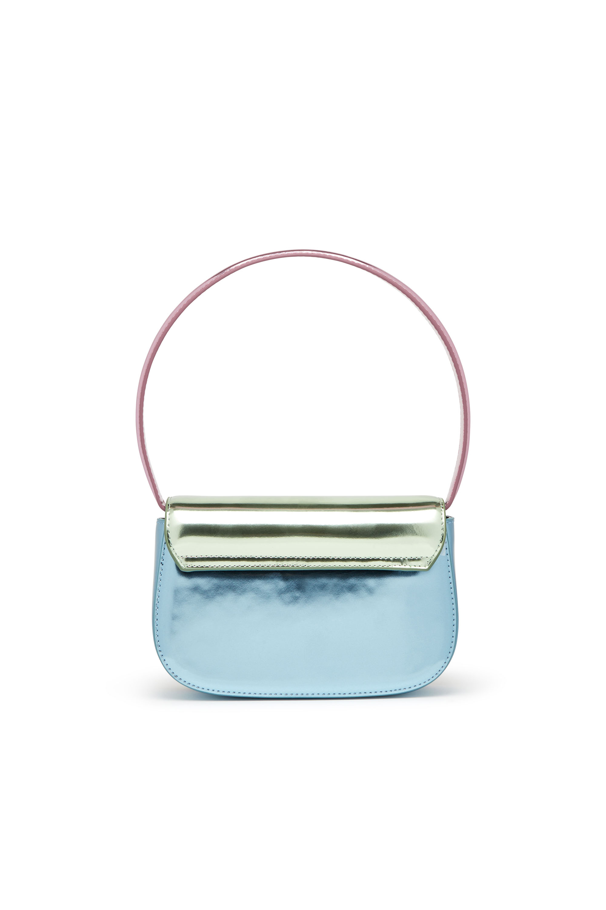 Diesel - 1DR, Female's 1DR-Iconic shoulder bag in mirror leather in グリーン/ピンク - 2