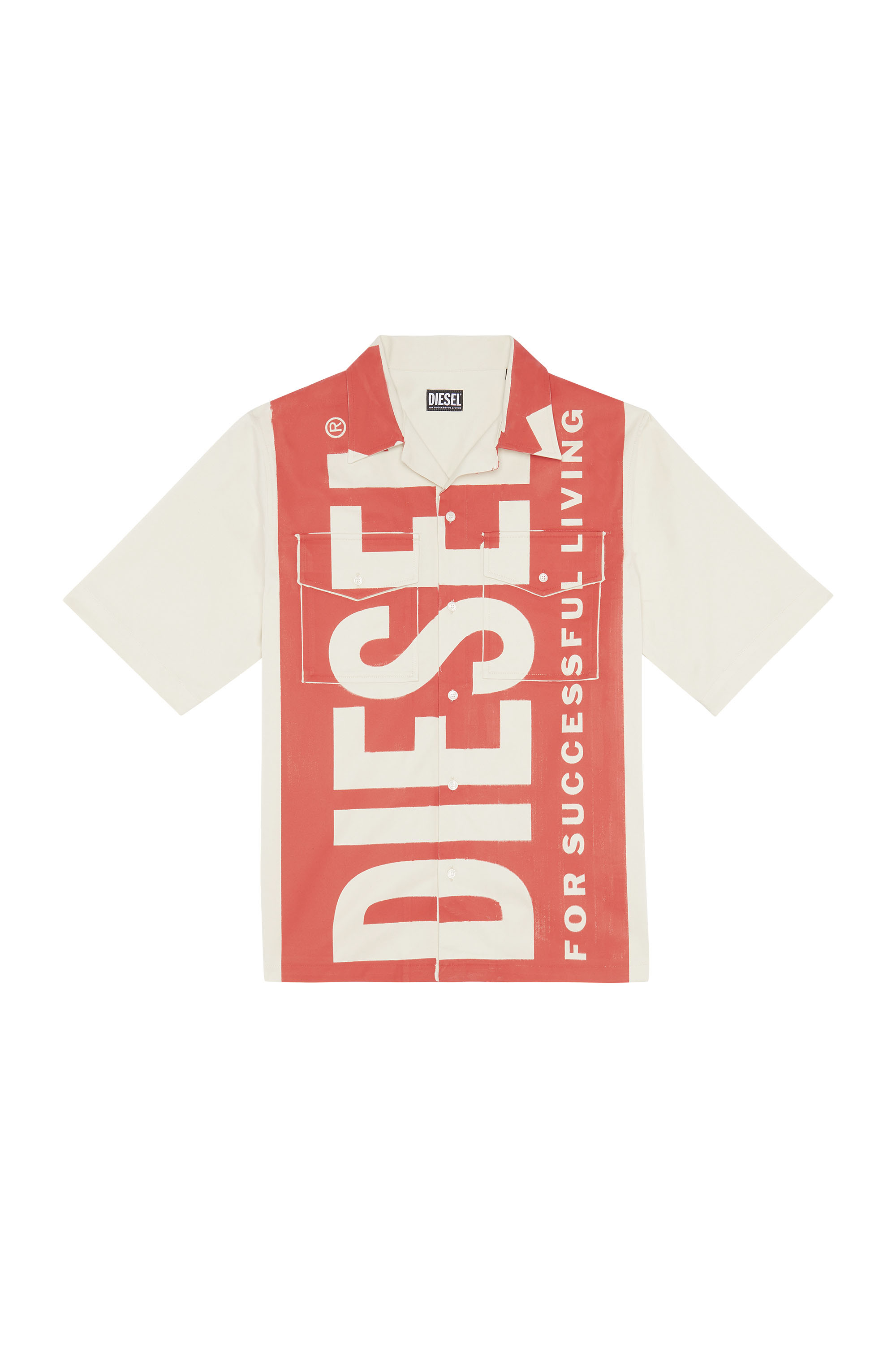 S-MAC-22（MEN）: ロゴプリントシャツ ｜ディーゼル（DIESEL