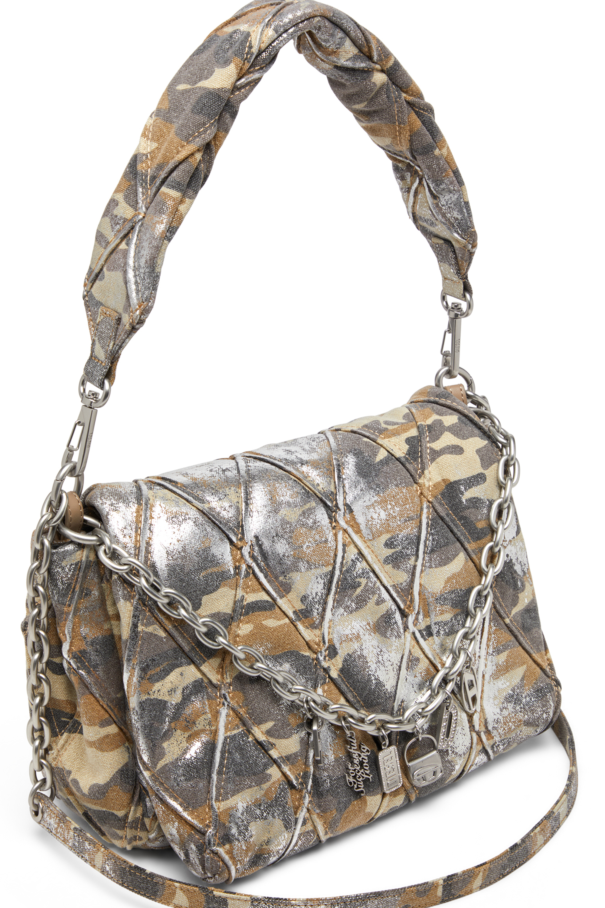 CHARM-D SHOULDER M デニムキルティングショルダーバッグM