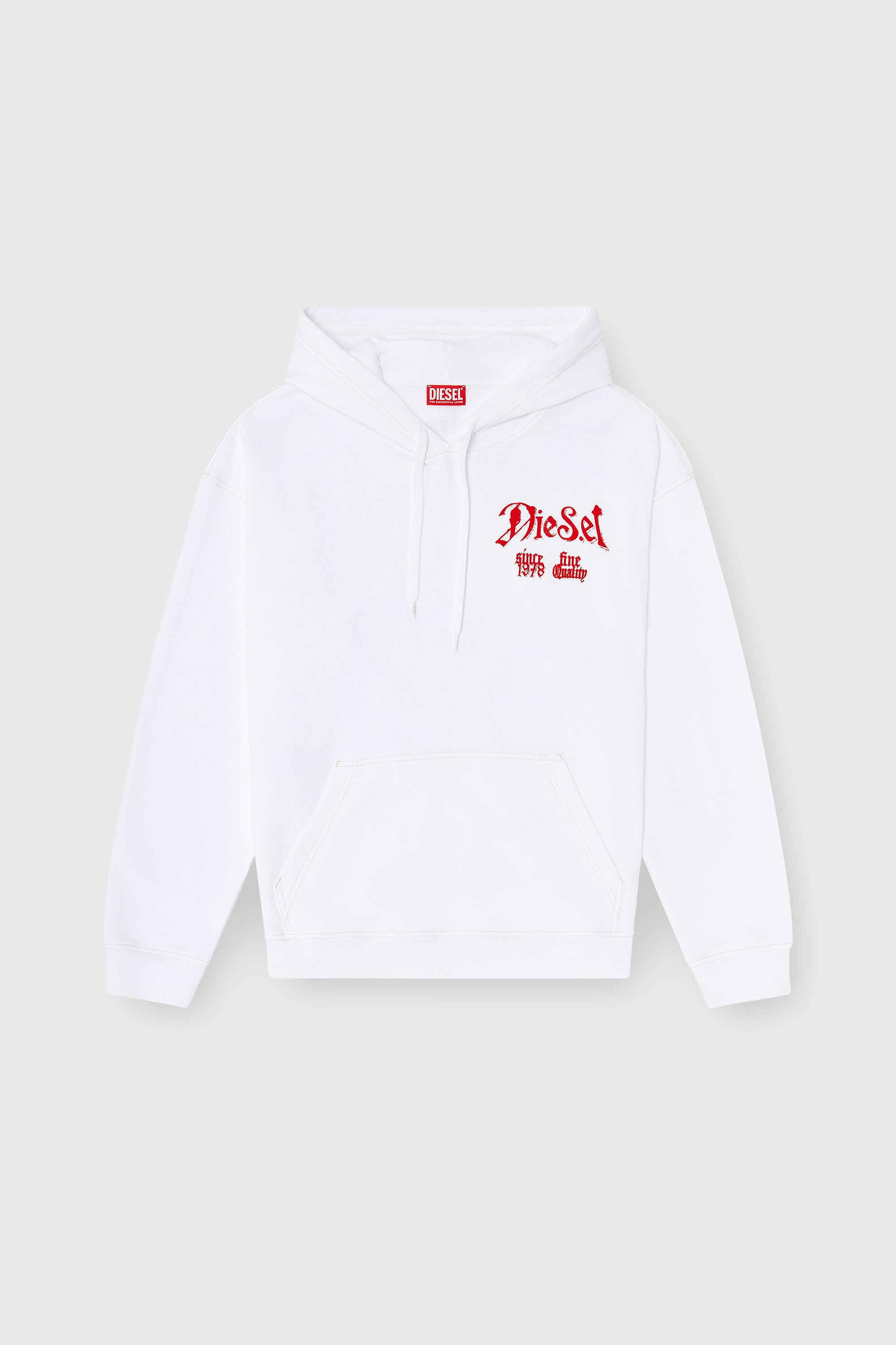 Diesel - S-BOXT-HOOD-AA2, Male's プルオーバーパーカー in ホワイト - 2