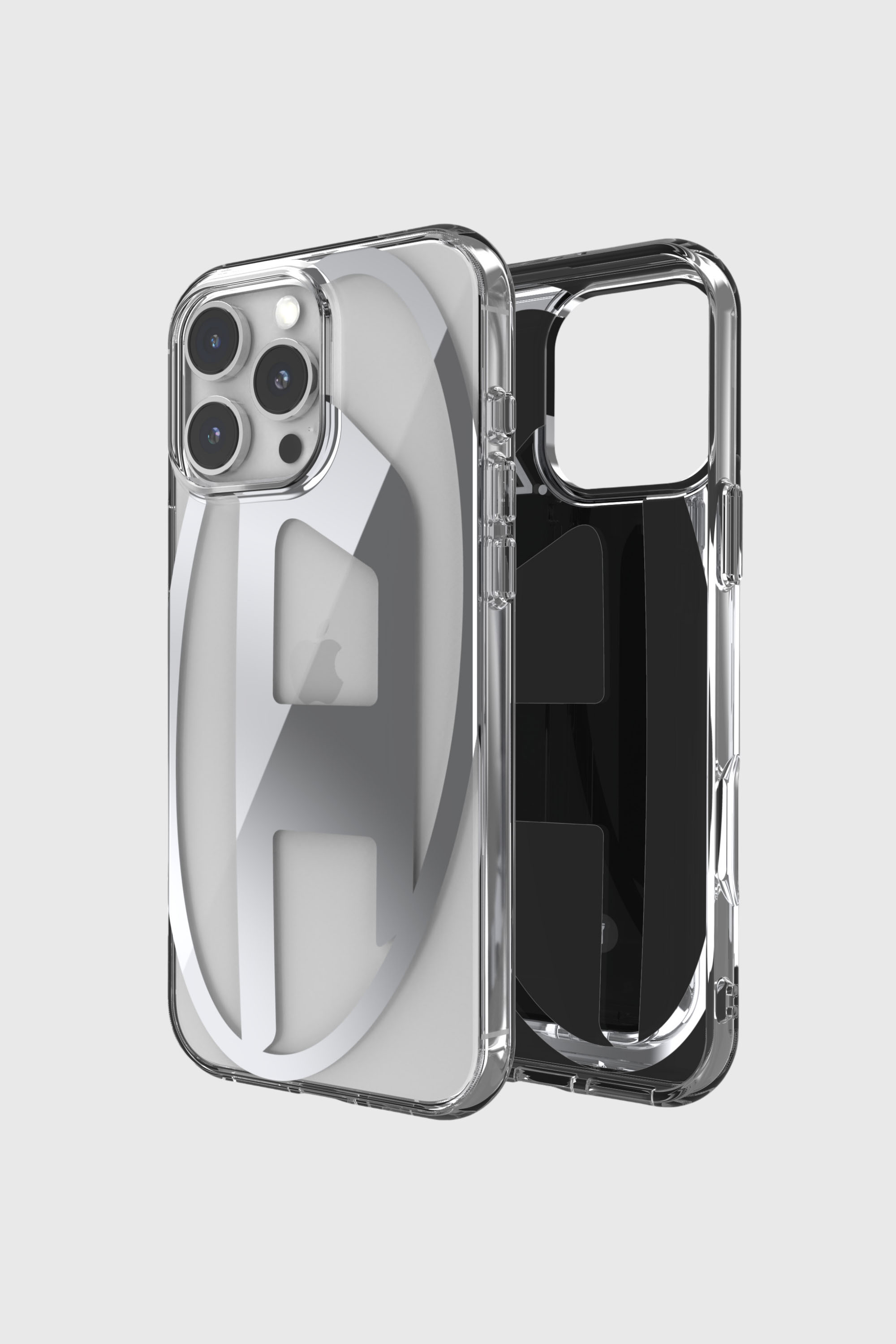 Diesel - 60142 AOP CASE, Unisex's Oval D Mirror Case for iP 16 Pro Max in シルバー - 1
