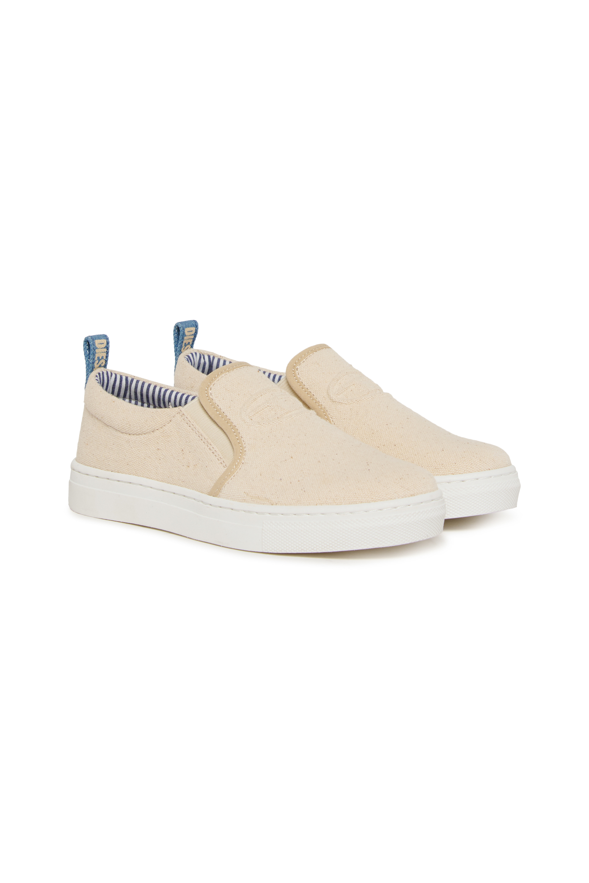 Diesel - S-SLIPGAB, Unisex's S-SLIPGAB-Slip-on sneakers in cotton in ベージュ - 2
