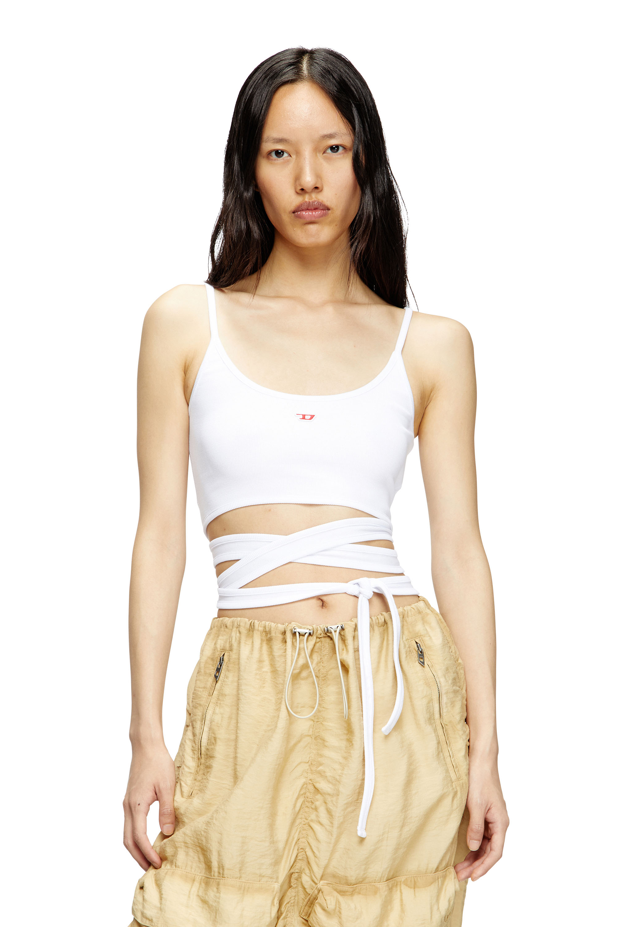 Diesel - T-LEYA-TAIL, Female's Vest top with wrap ties in ホワイト - 1