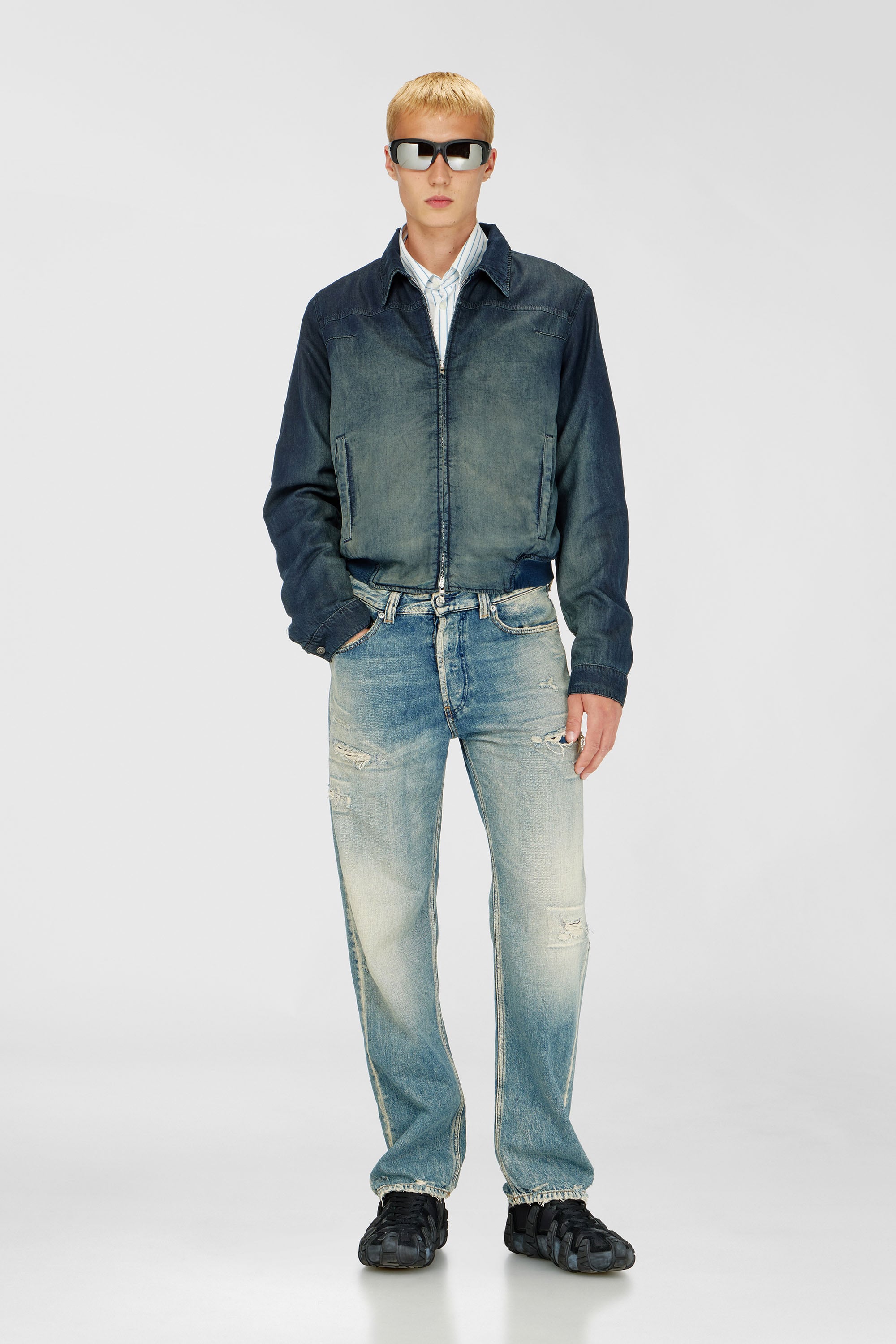 Diesel - D-NOREKO-S, Male's デニムジャケット in ダークブルー - 1
