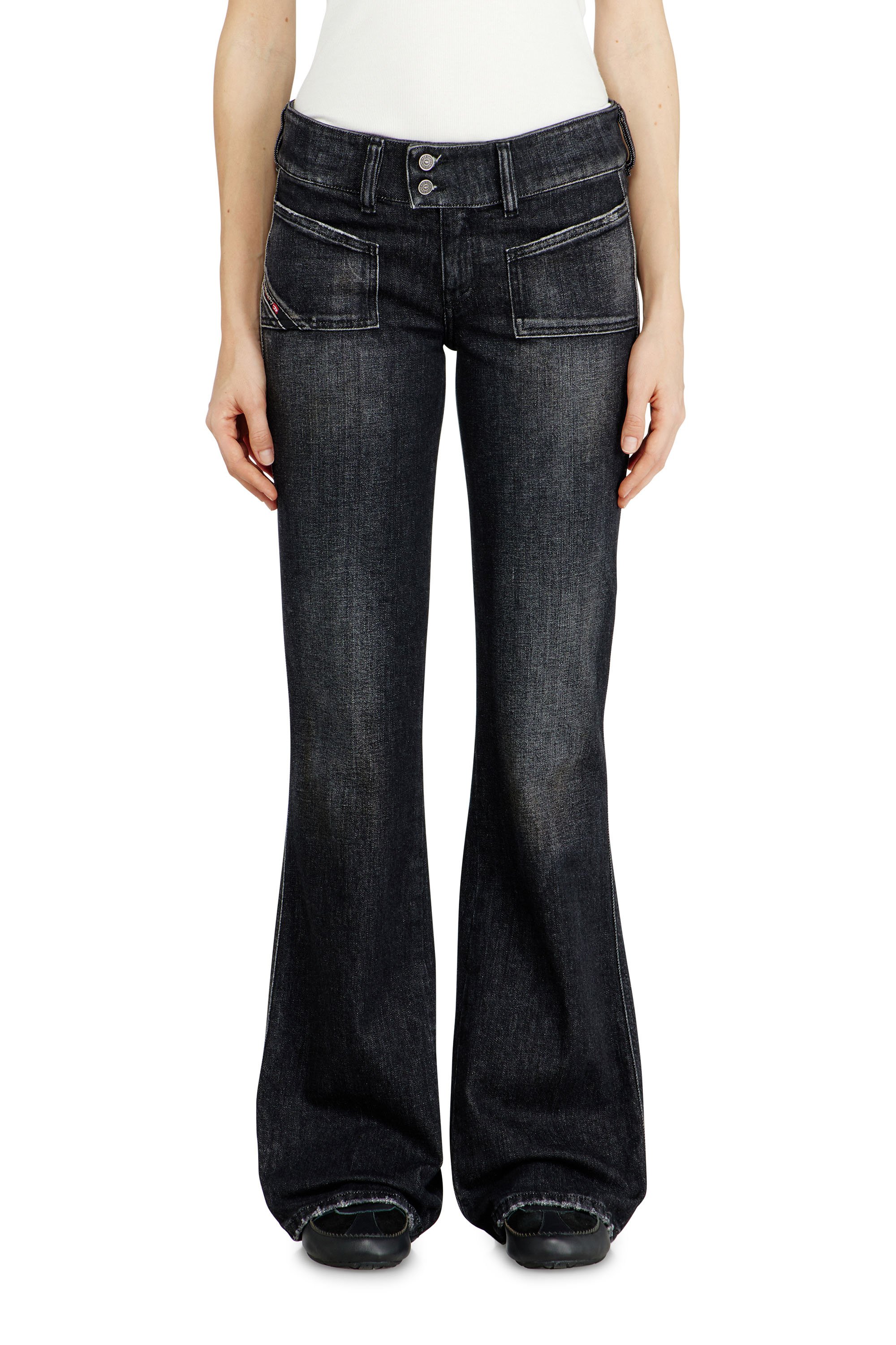 Diesel - Female's Bootcut Jeans D-Hush 09N50, ブラック/ダークグレー - 4