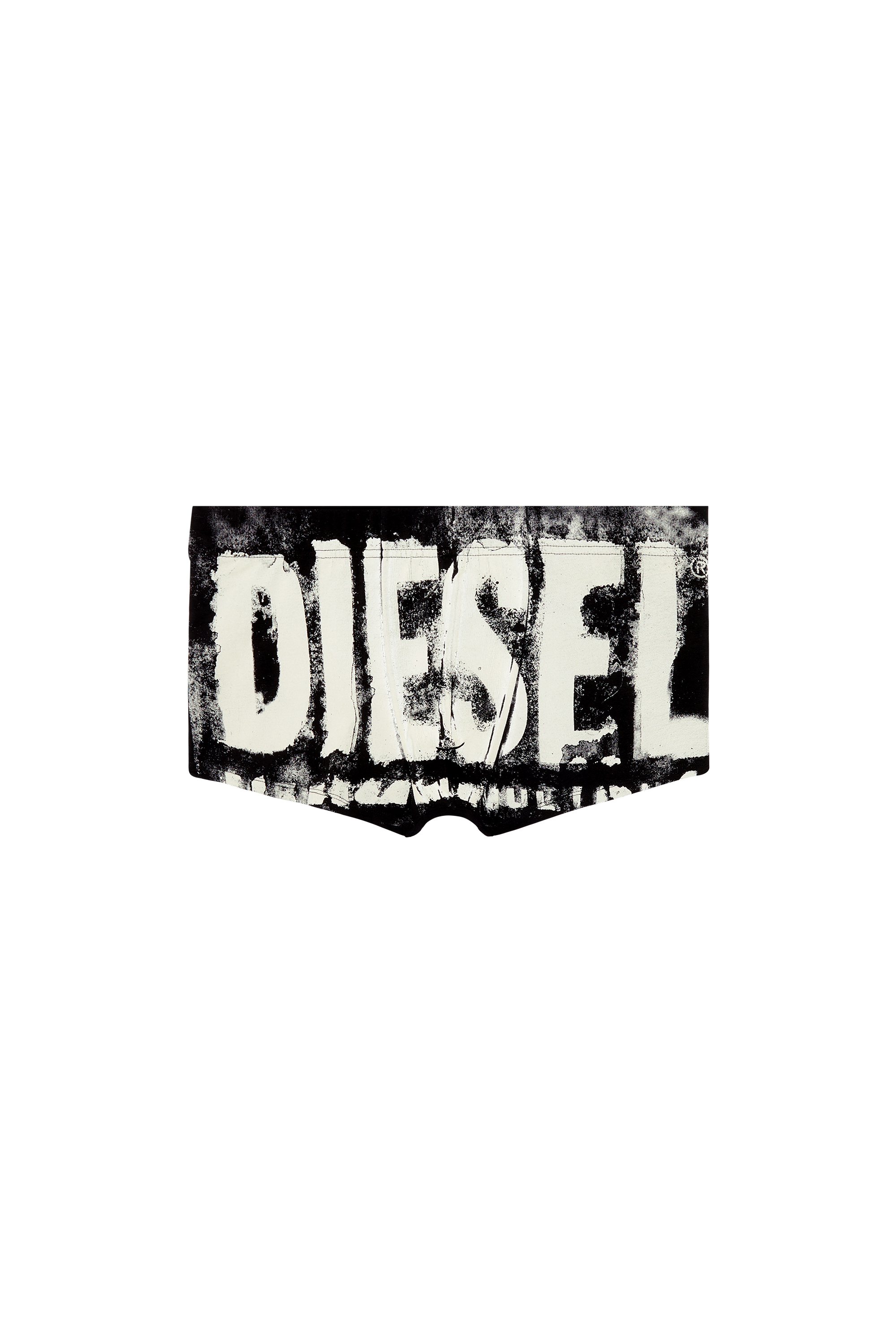 Diesel - UMBX-DAMIEN, Male's Boxer briefs with blurry Super Logo in ブラック/ホワイト - 4