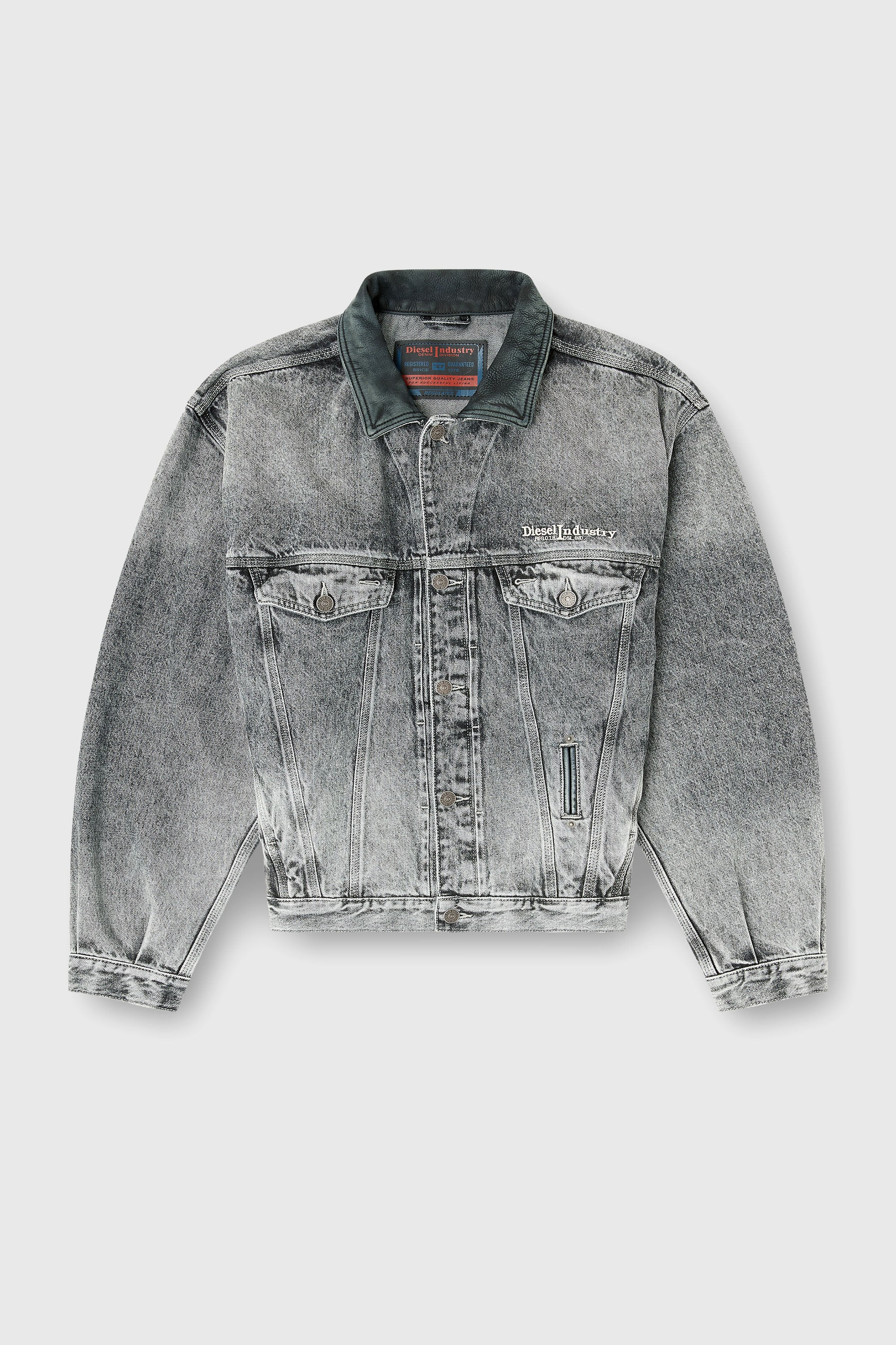 Diesel - D-DENVER-S, Unisex's デニムジャケット in グレー - 2