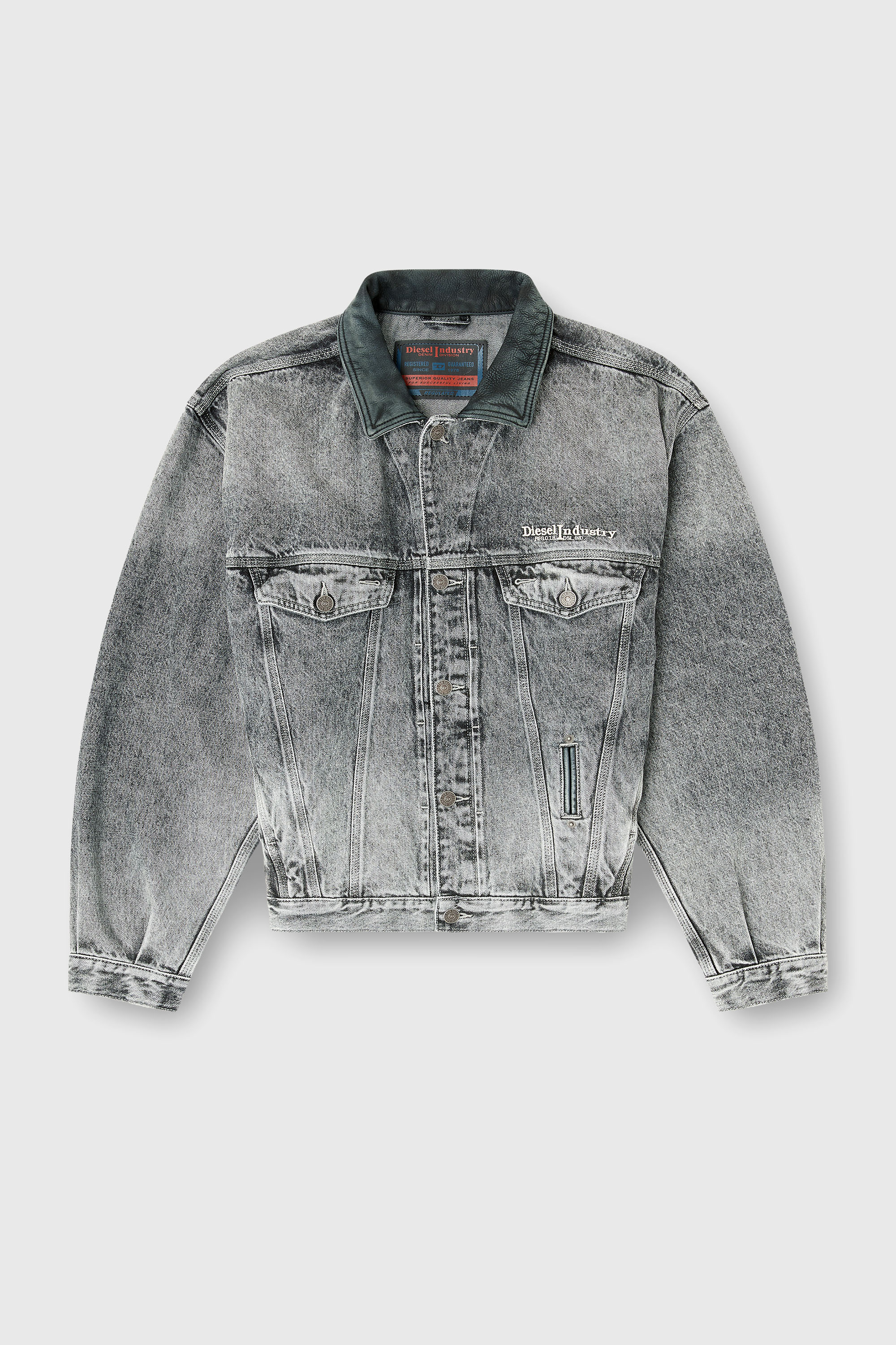 Diesel - D-DENVER-S, Unisex's デニムジャケット in グレー - 2
