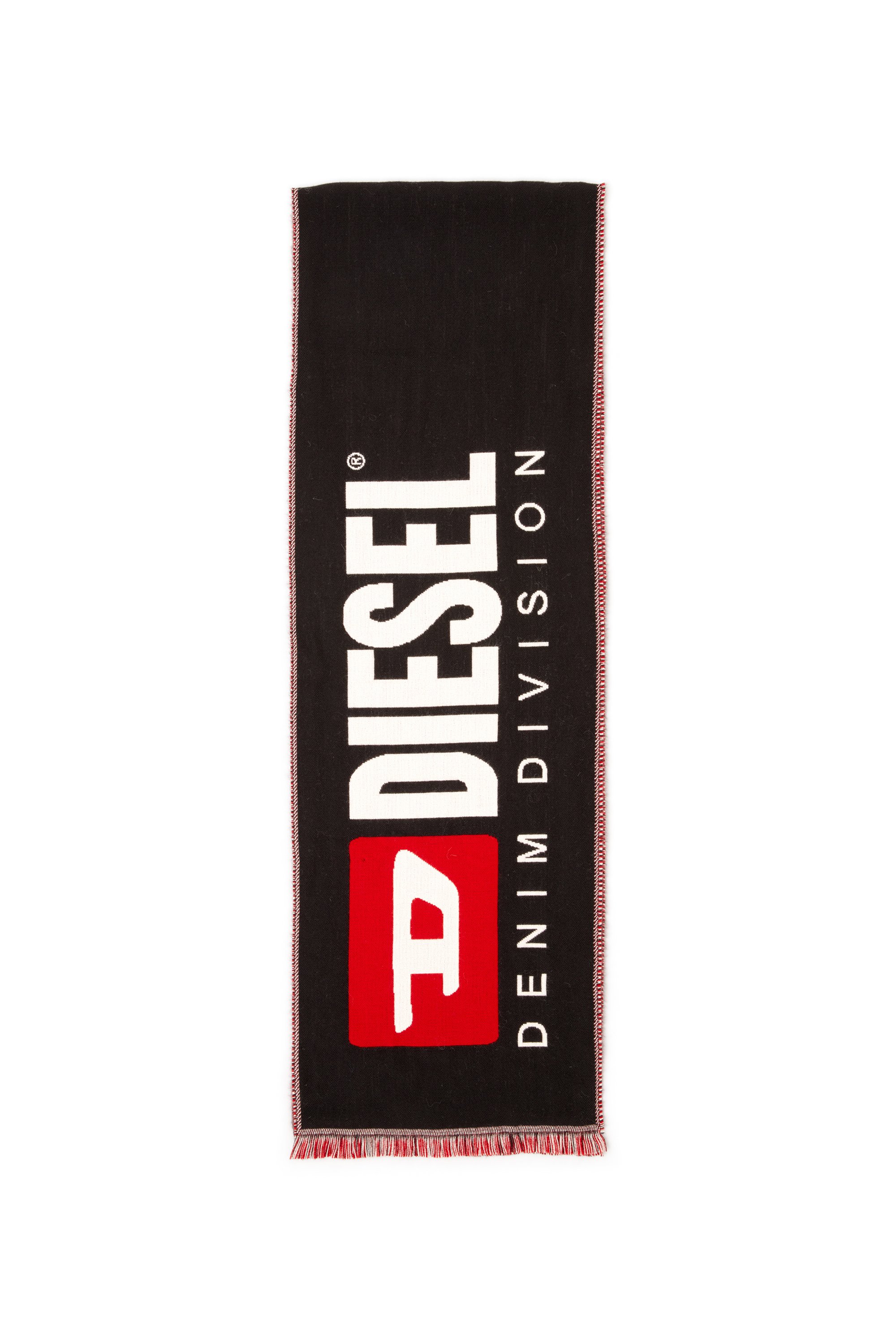 Diesel - S-DIV, Male's ストール in ブラック/レッド - 1