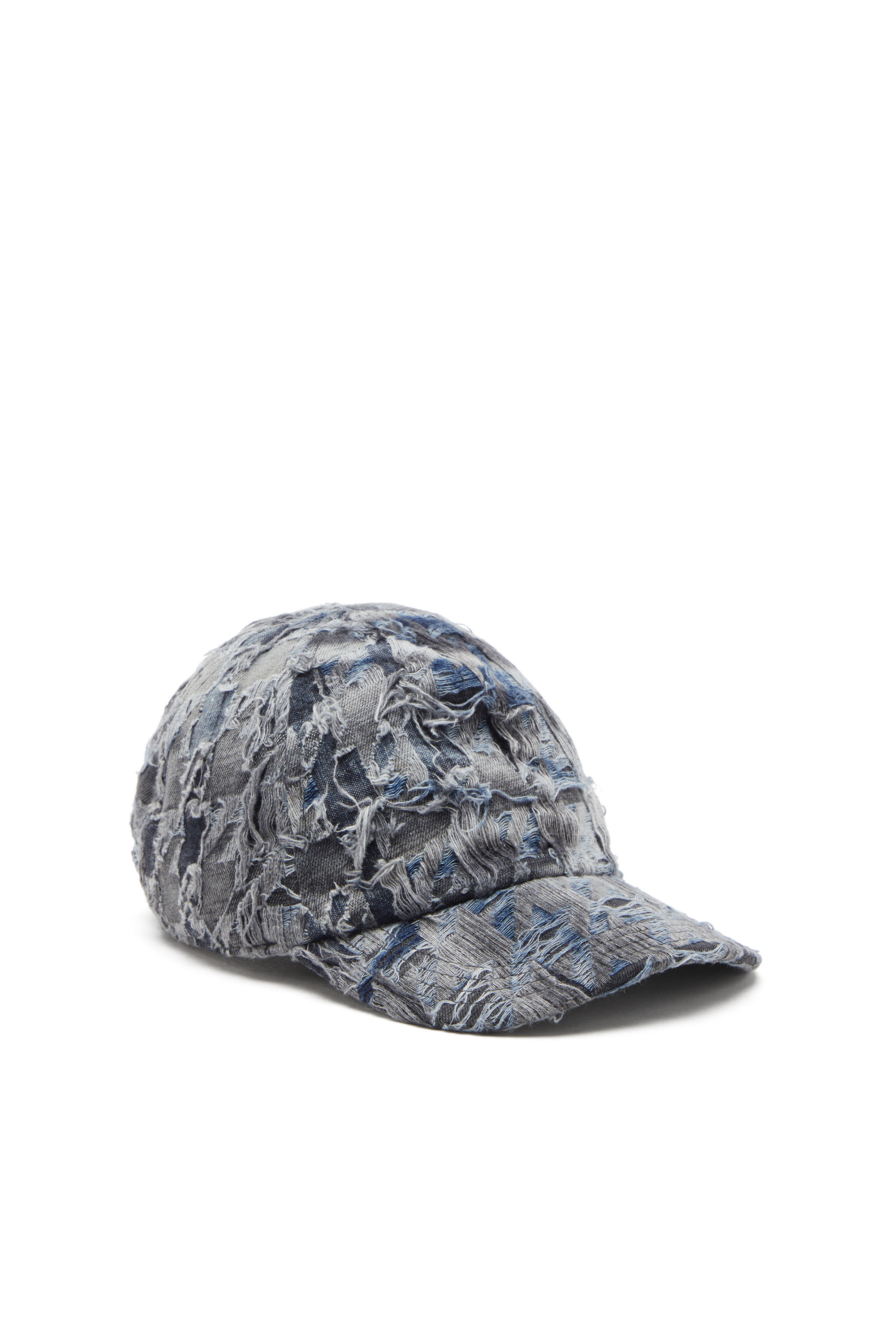 Diesel - C-PIED, Male's Baseball cap in destroyed denim in ダークブルー - 1