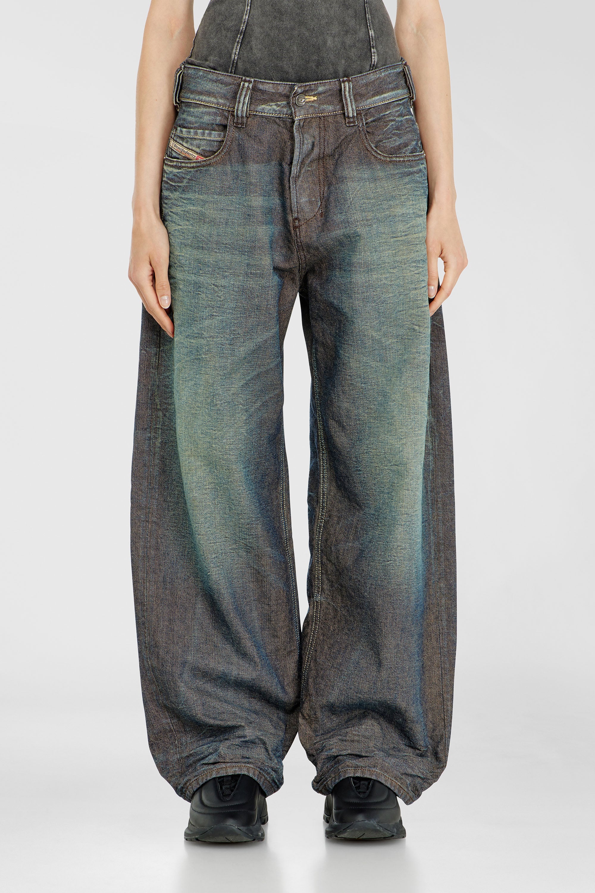 Diesel - Unisex's Relaxed Jeans 1997 D-Enim-M 007EM, ダークブルー - 1