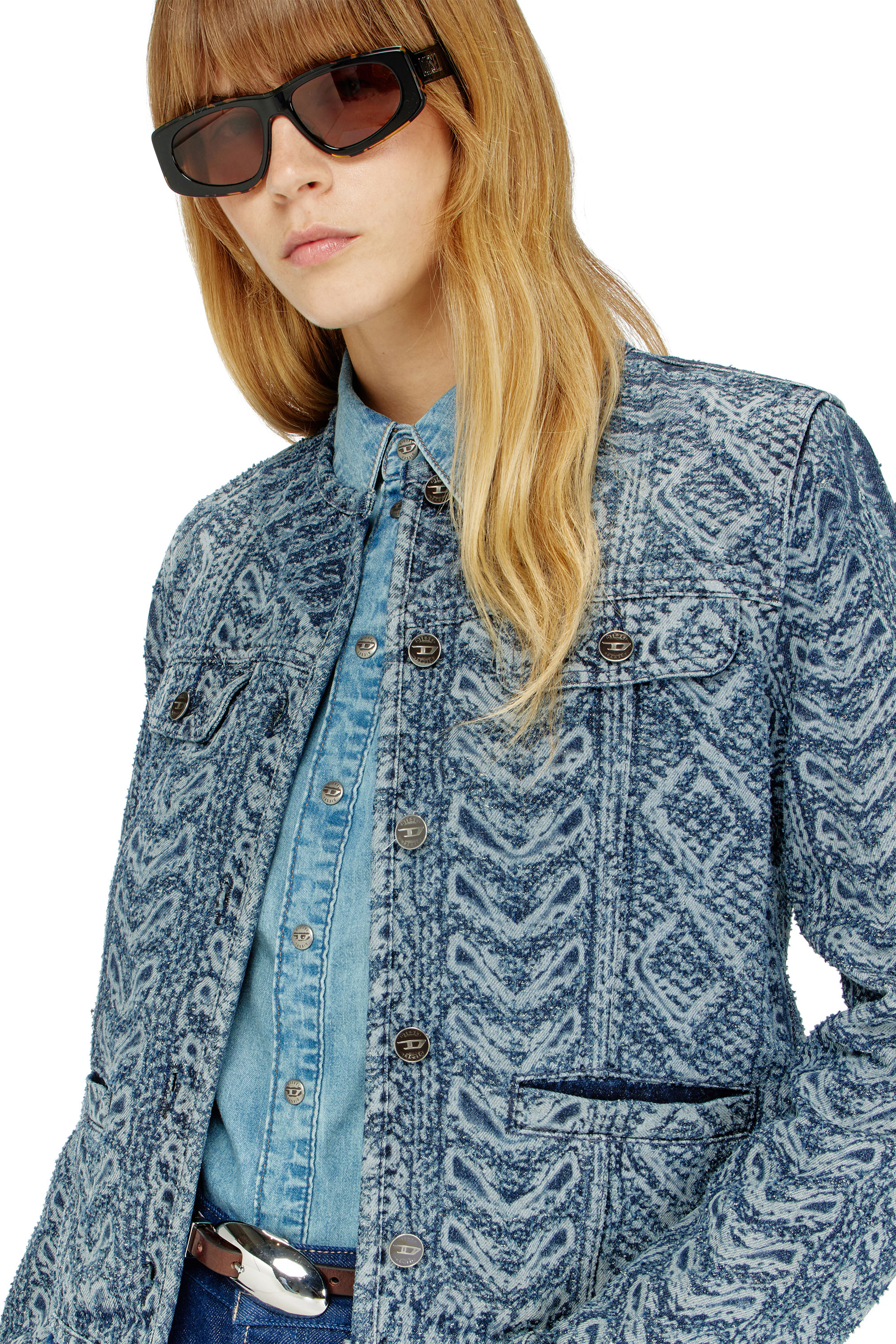 Diesel - DE-GRAFY-S2, Female's デニムジャケット in ダークブルー - 4
