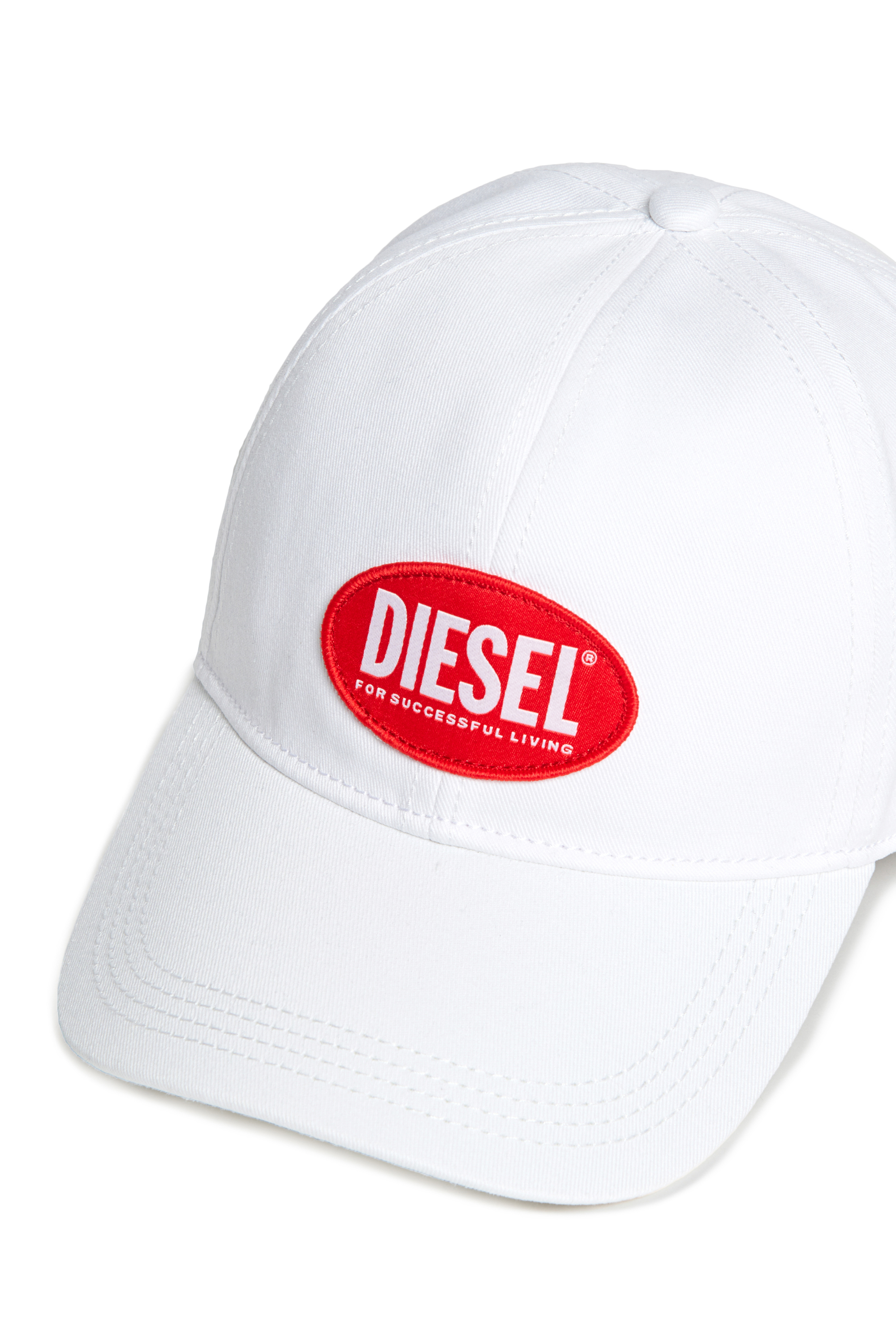 Diesel - FCORRYJACQWASH, Male's ベースボールキャップ in ホワイト - 3