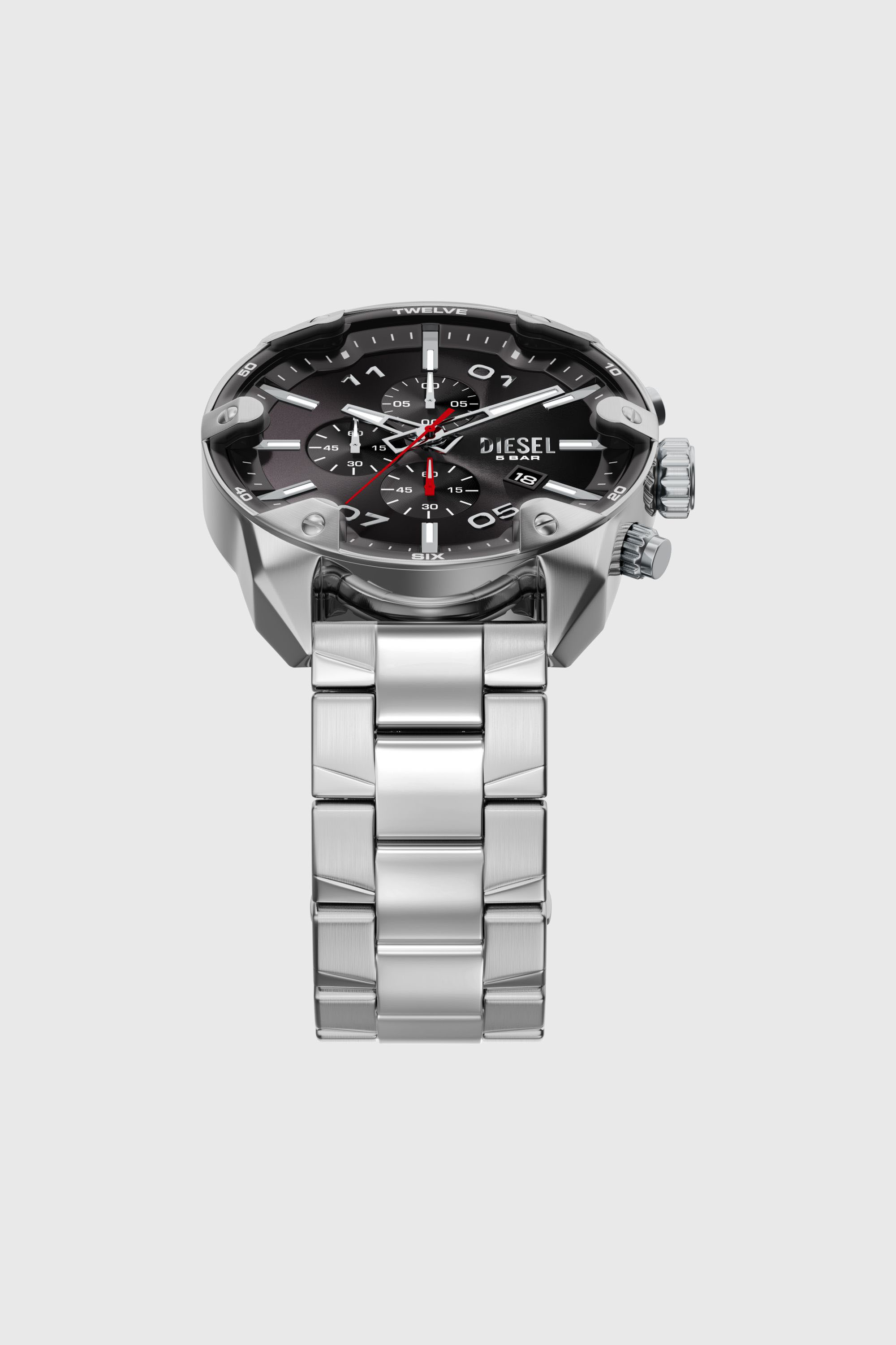 Diesel - DZ4709 WATCH, Male's Spiked Stainless Steel Watch in シルバー - 4