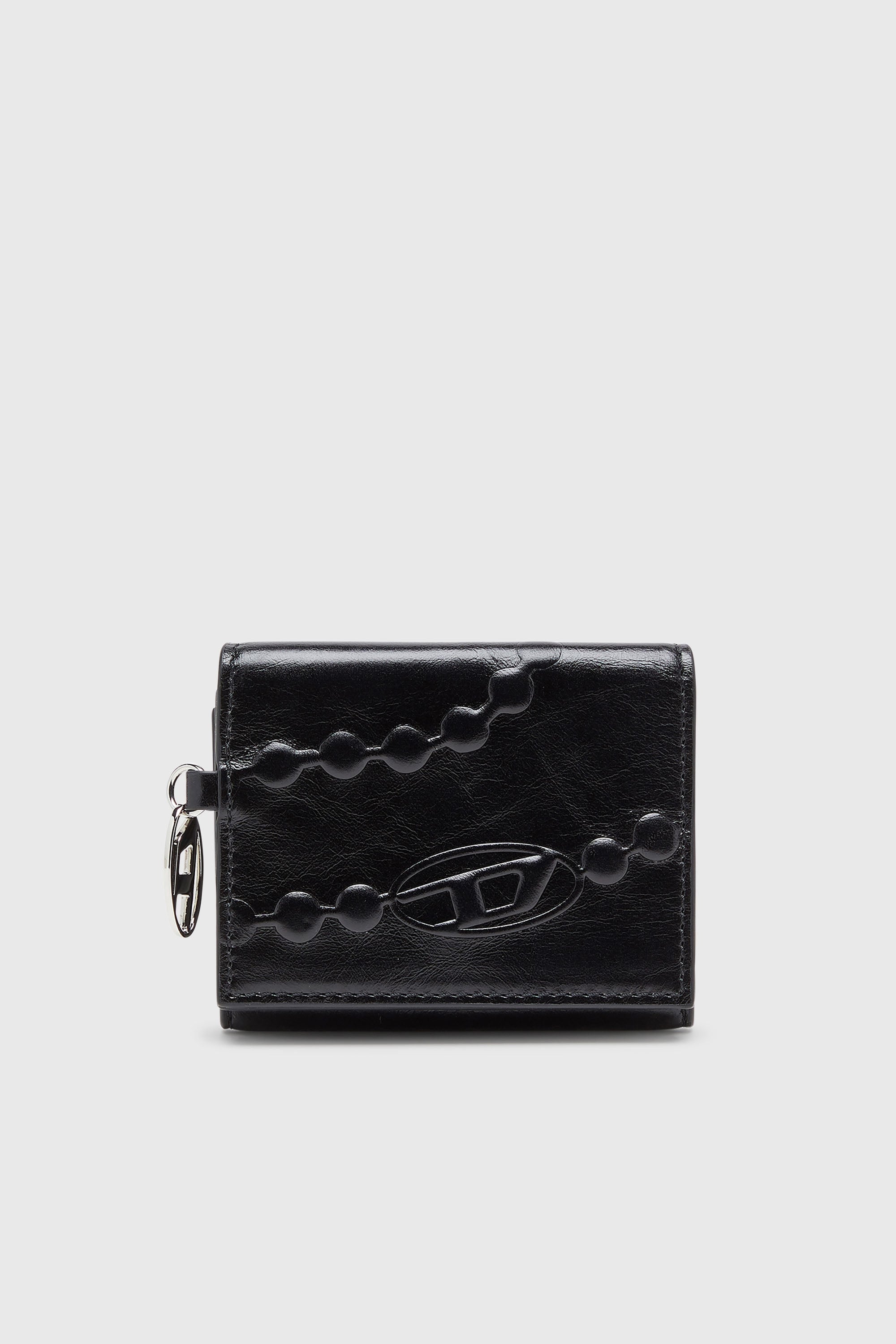 Diesel - OVAL-D TRI FOLD ZIP COIN XS II, Female's 三つ折りウォレット in ブラック - 1
