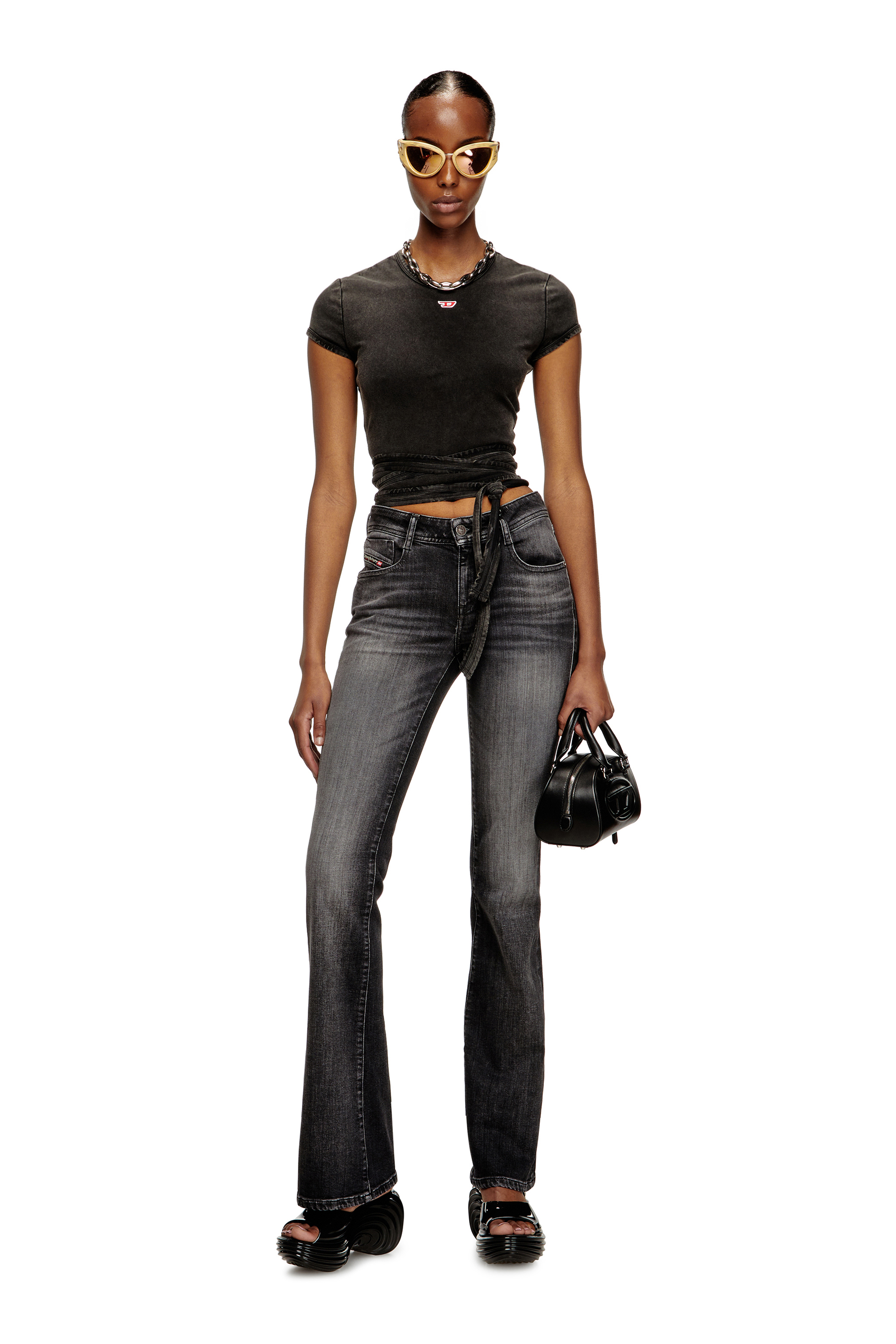 Diesel - MELISSA QUANTUM PLATFORM, Female's Platform mule in Melflex® in ブラック - 1