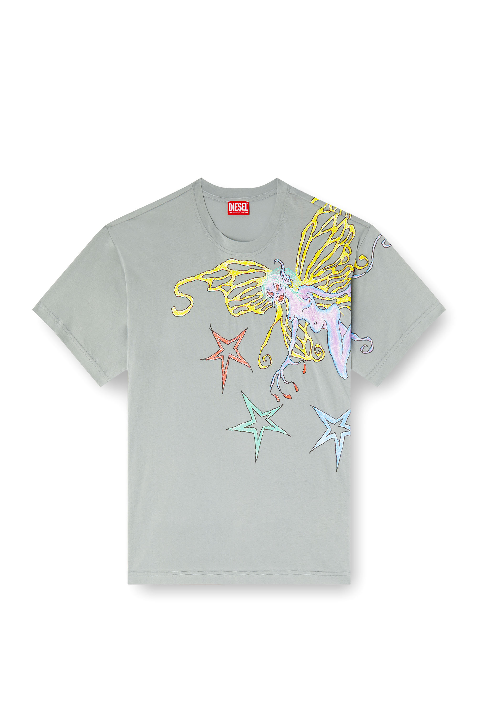 Diesel - T-BUXT-Q1, Female's Tシャツ in ライトグレー - 2