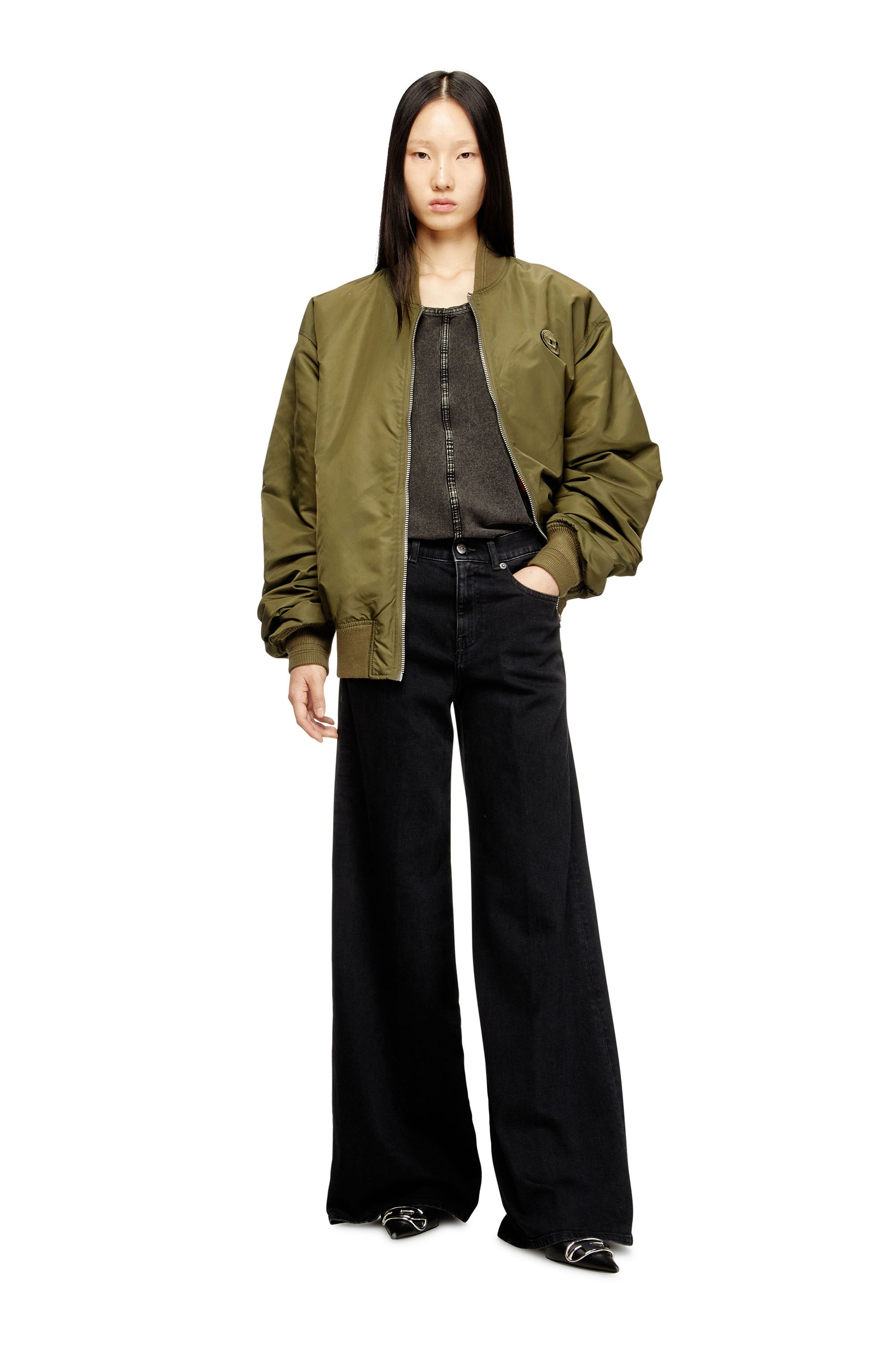 Diesel - Female's Flare Jeans 1978 D-Akemi 09N89, ブラック/ダークグレー - 2