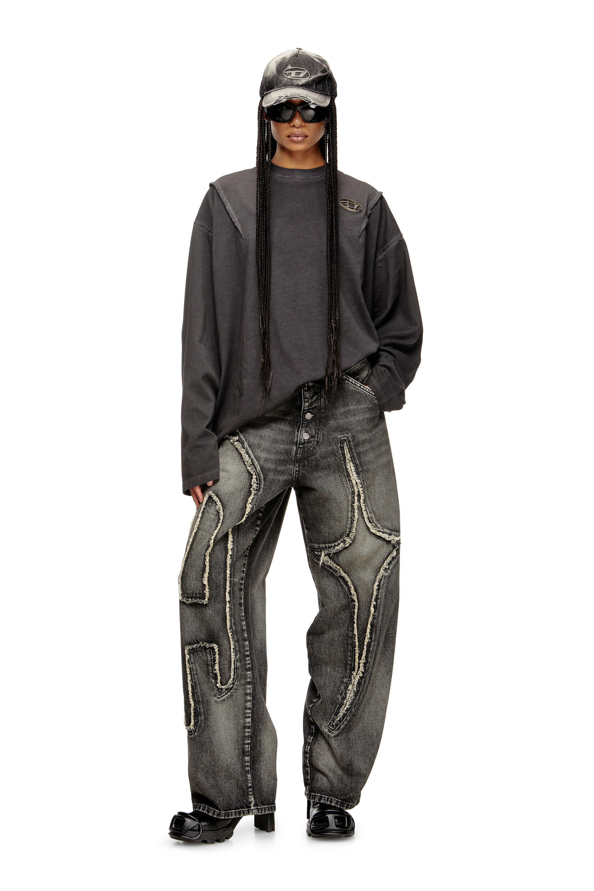 Diesel - Unisex's Straight Jeans D-ThugClub 0BEBT, ブラック/ダークグレー - 7
