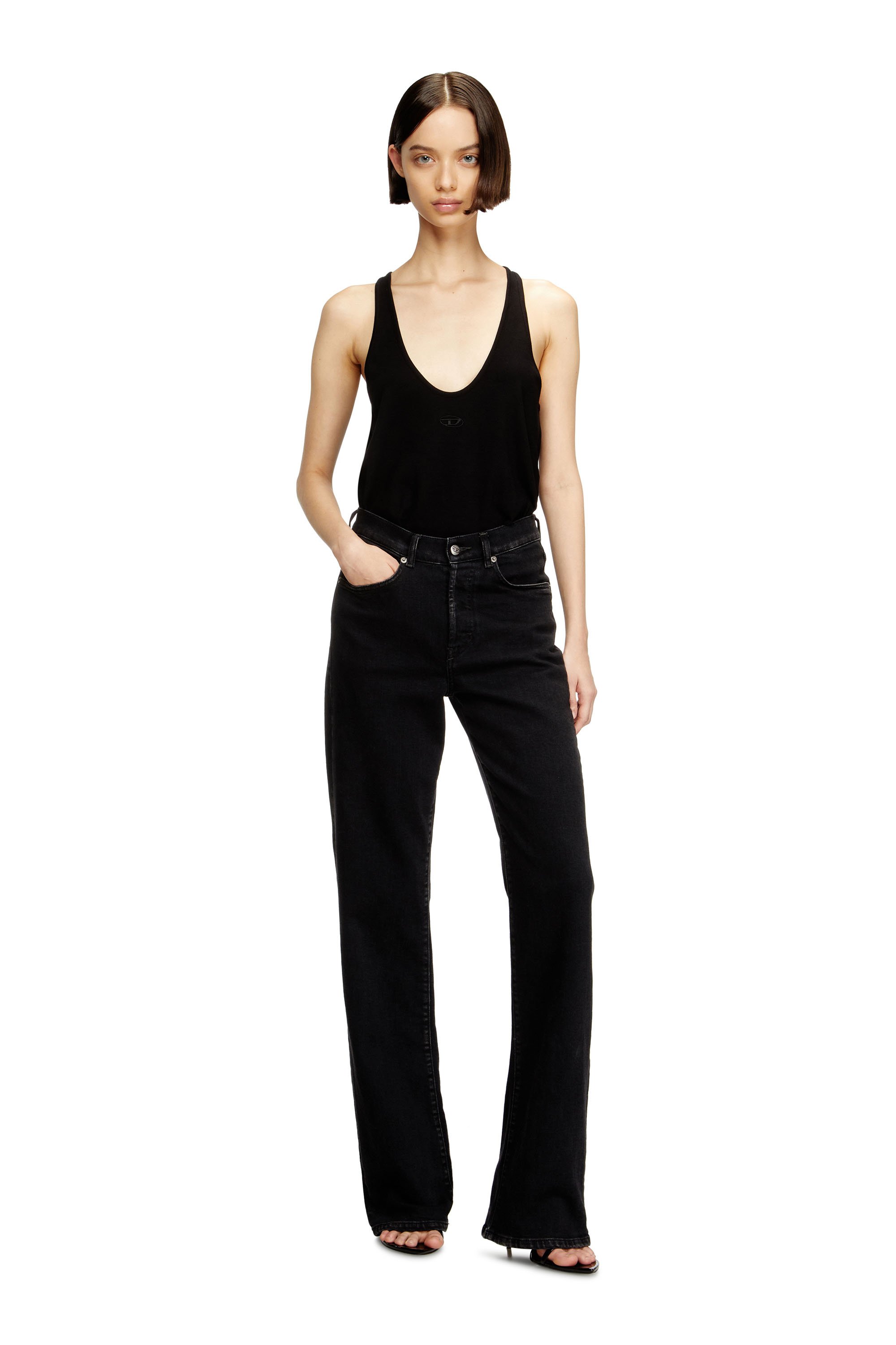 Diesel - Female's Regular Jeans 1971 D-Sent 09N89, ブラック/ダークグレー - 2