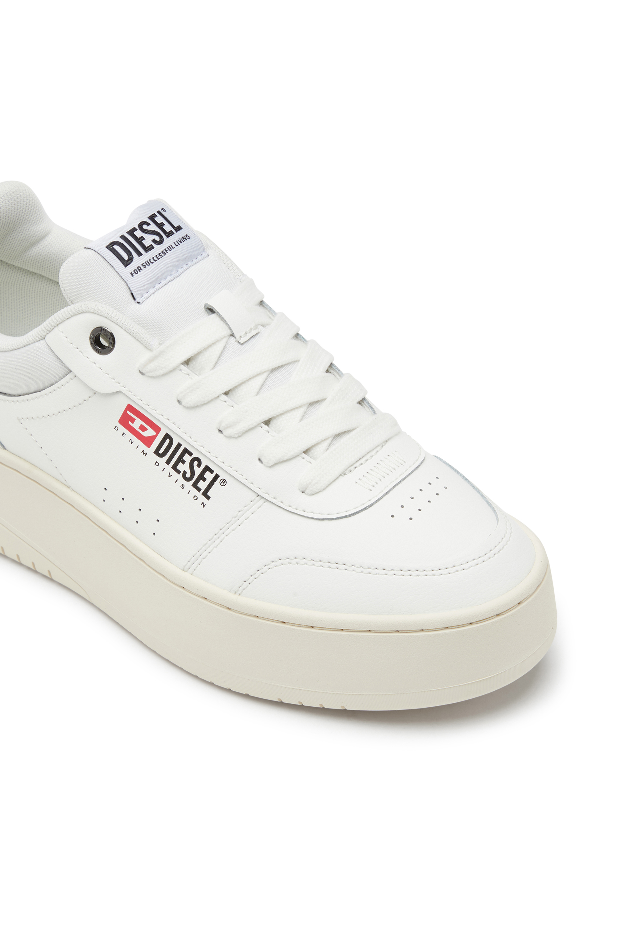 Diesel - S-ATHENE BOLD VTG W, Female's S-Athene-Retro platform sneakers in leather in ホワイト - 6