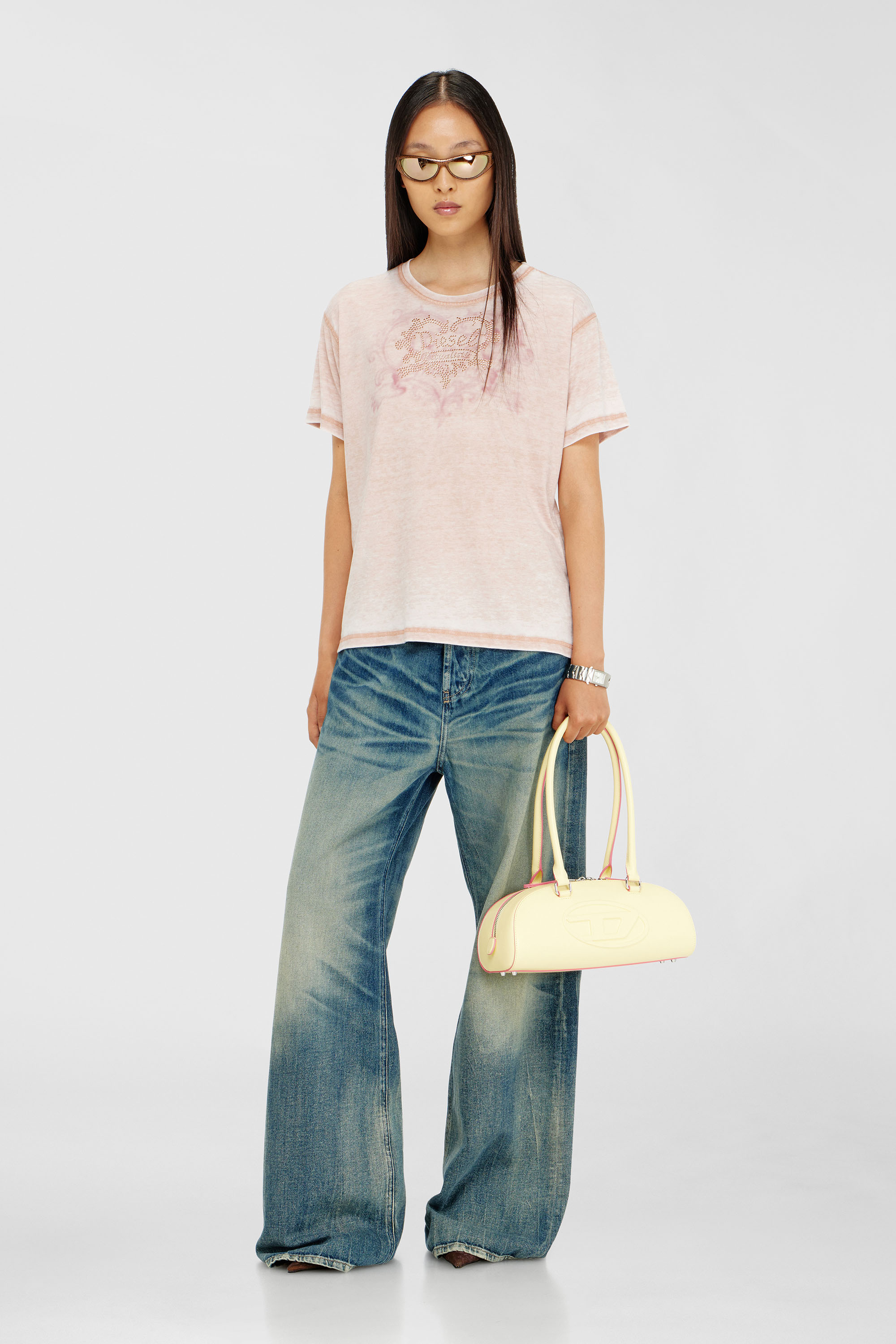 Diesel - T-NORMY-AA5, Female's Tシャツ in フェースパウダー - 1