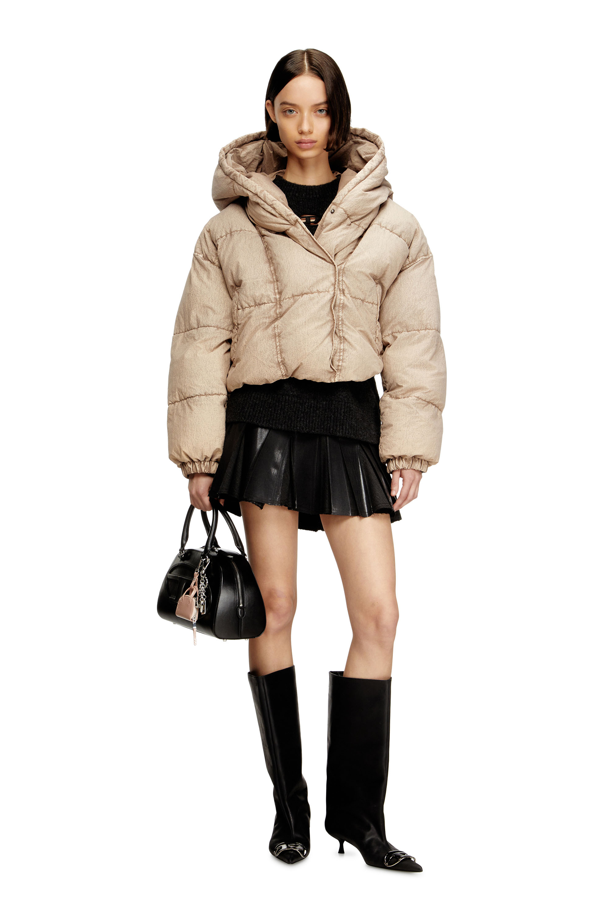 Diesel - W-ILLEY-S2, Female's パファージャケット in ベージュ - 1