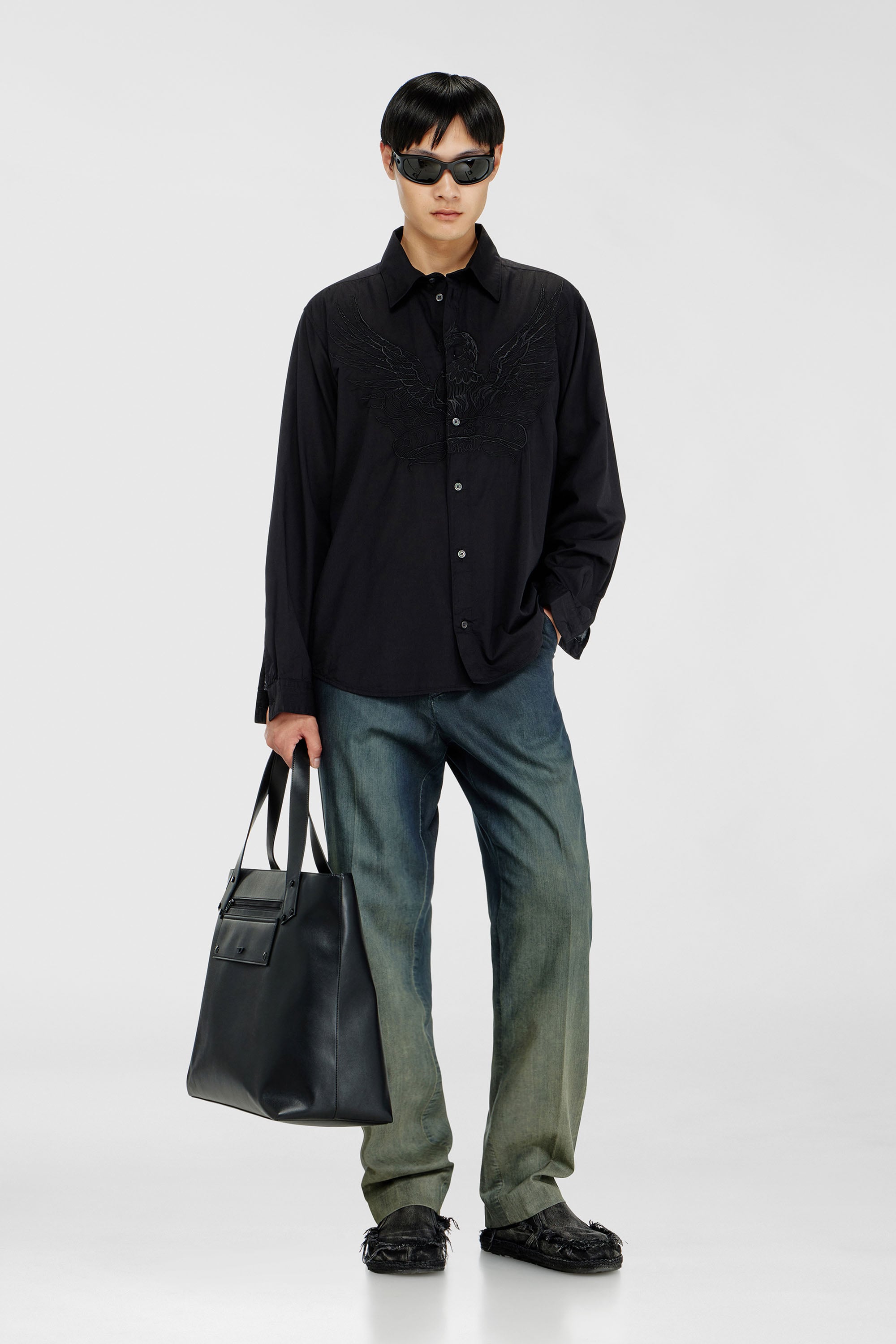 Diesel - S-SIMPLY-A-JMCK, Male's シャツ in ブラック - 2