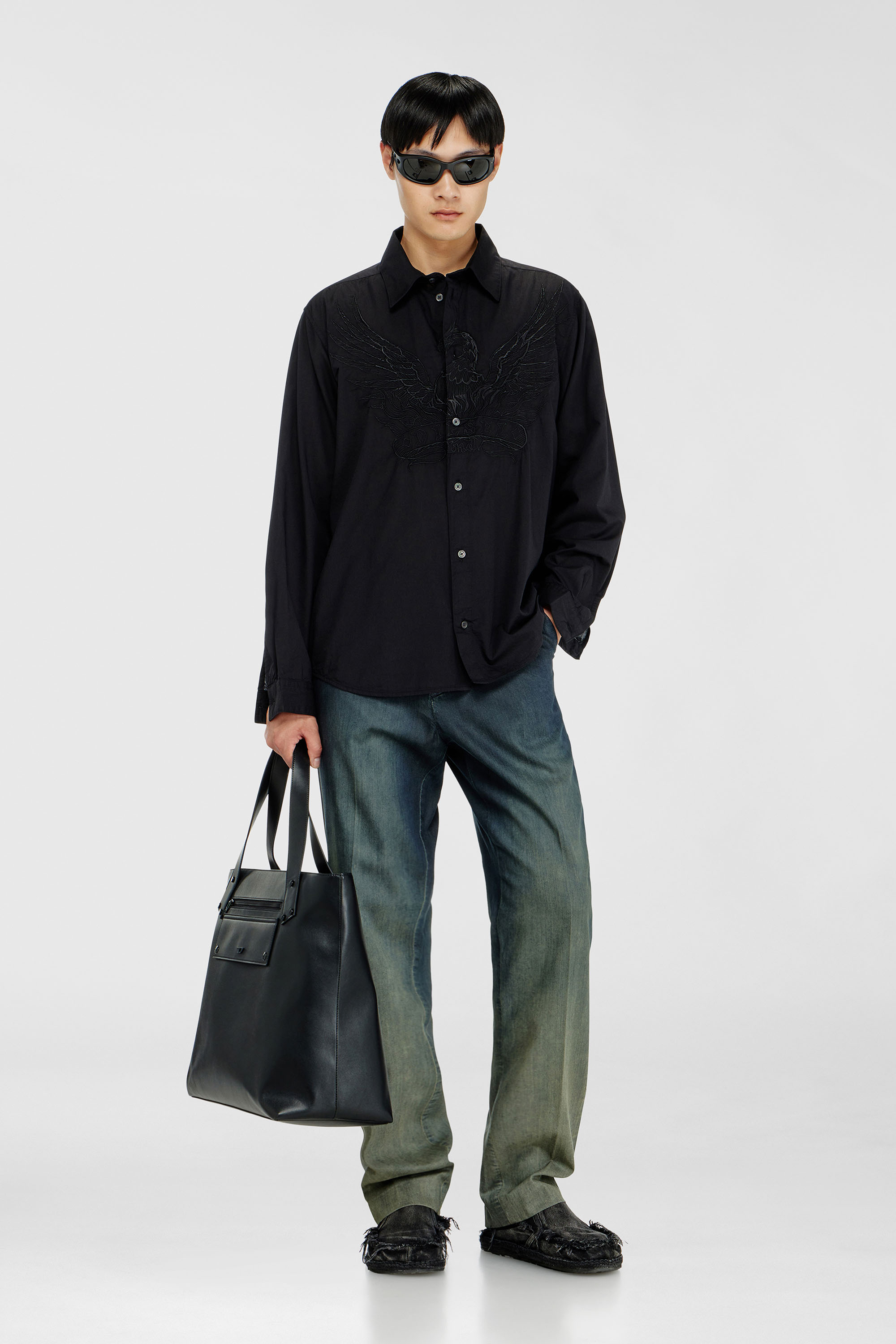 Diesel - S-SIMPLY-A-JMCK, Male's シャツ in ブラック - 1