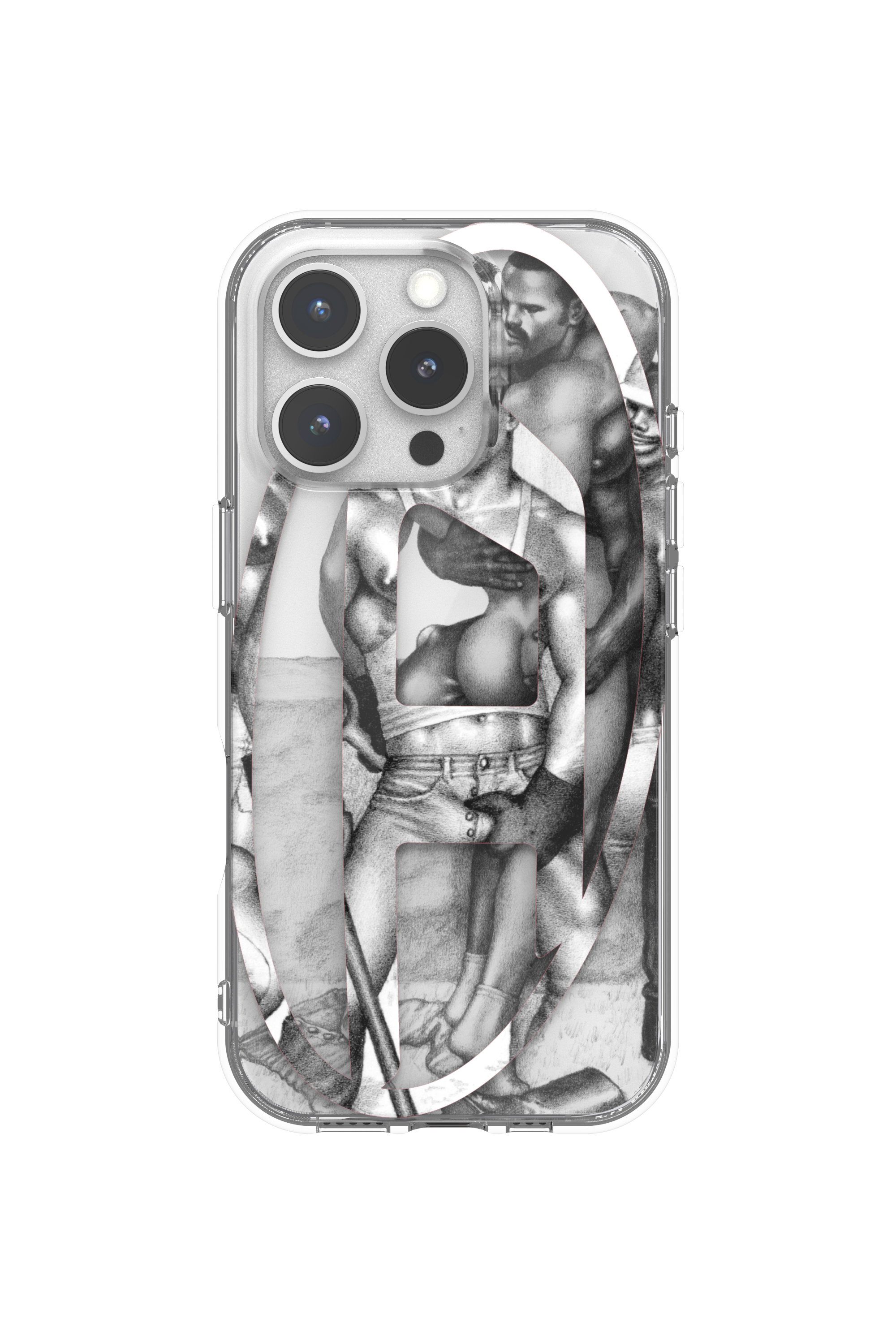 Diesel - 60388 DIESEL TOM OF FINLAND AOP CASE, Unisex's ToFF Case iPhone 16 Pro in グレー - 4
