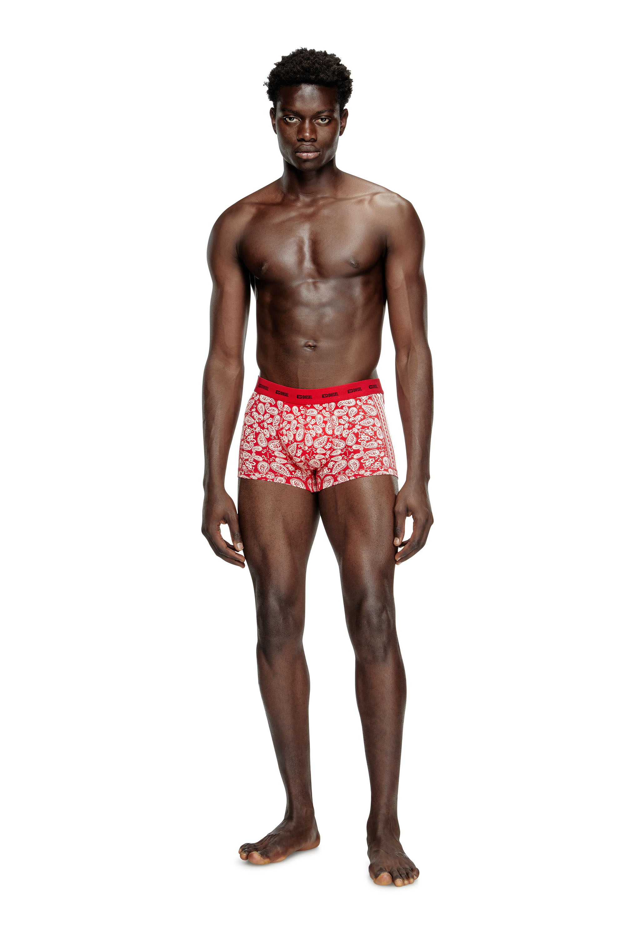 Diesel - DAMIEN-GFT-UTLT, Male's ボクサーパンツ in レッド/ホワイト - 1