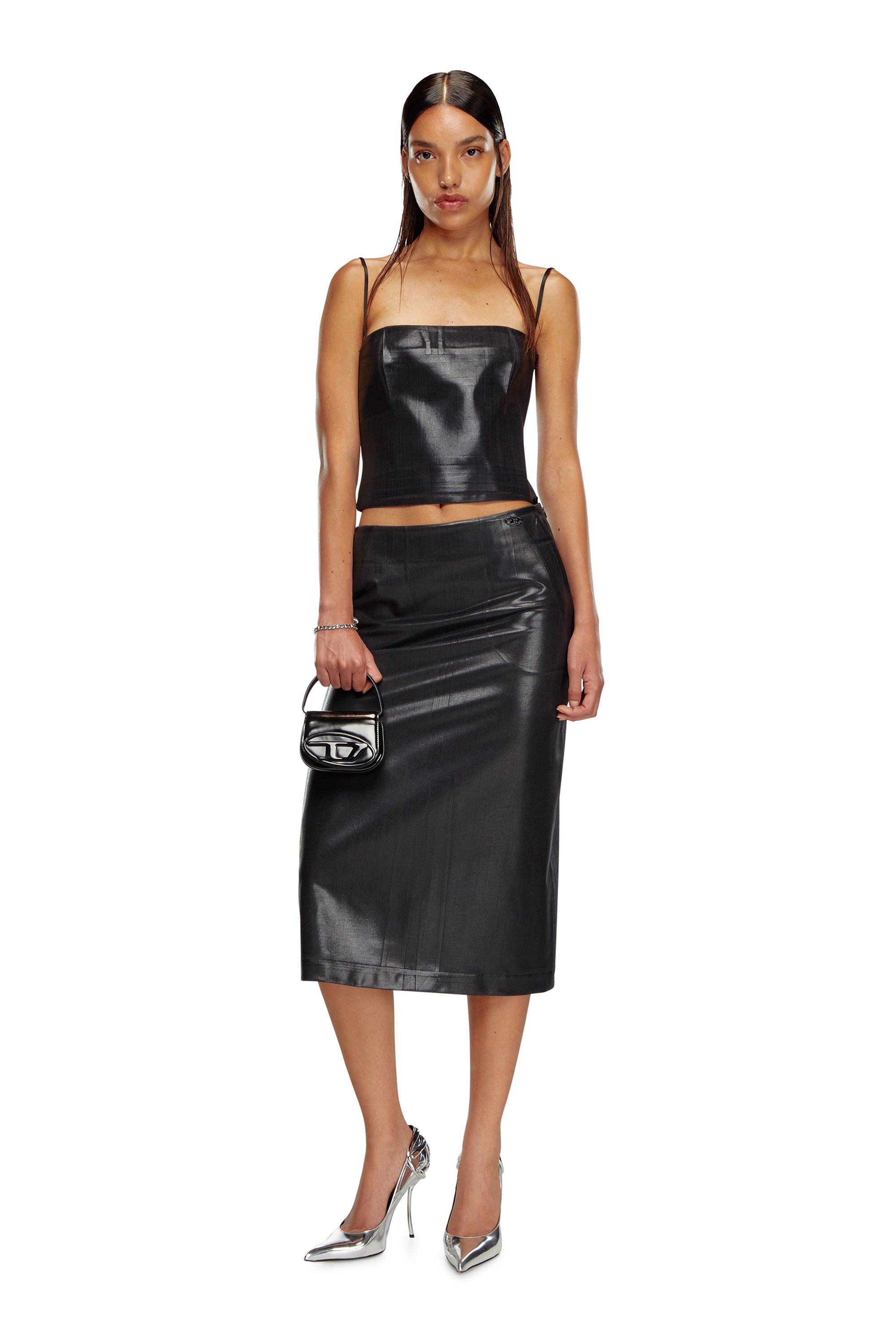 Diesel - 1DR-XS-S, Female's カウレザーショルダーバッグXS in ブラック - 6