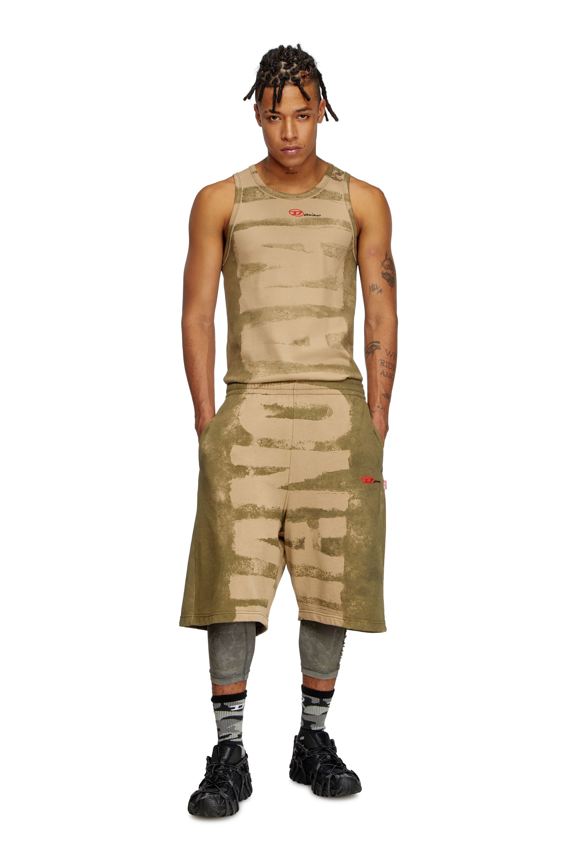 Diesel - T-LIFTY-BLEEDING-DD, Unisex's ノースリーブトップ in グリーン - 1